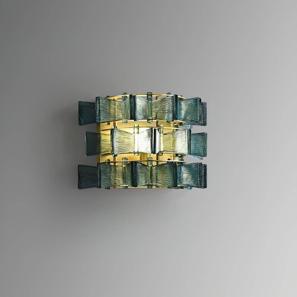 Celvara Wall Lamp Ribbed Glass Ribbon Accent - Letslighting