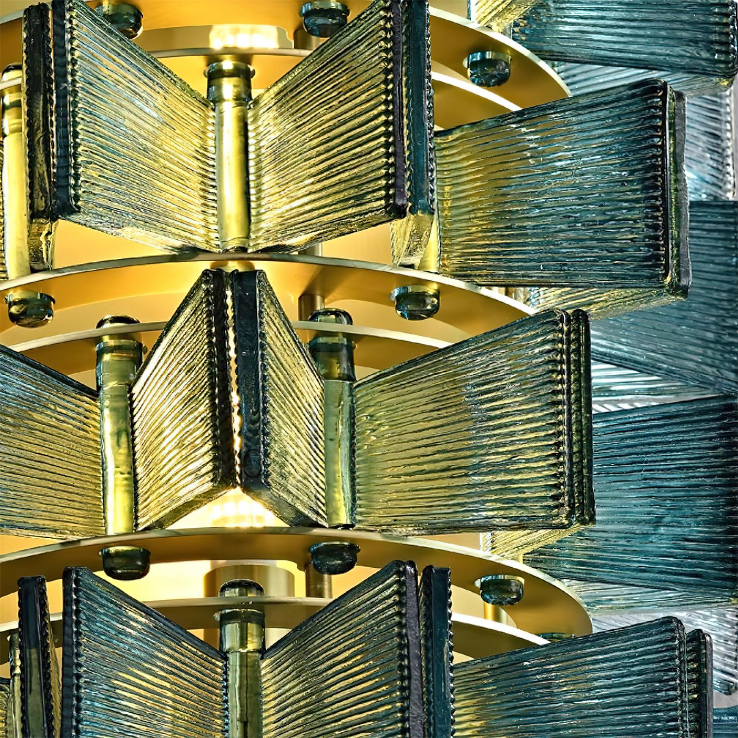 Celvara Wall Lamp Ribbed Glass Ribbon Accent - Letslighting