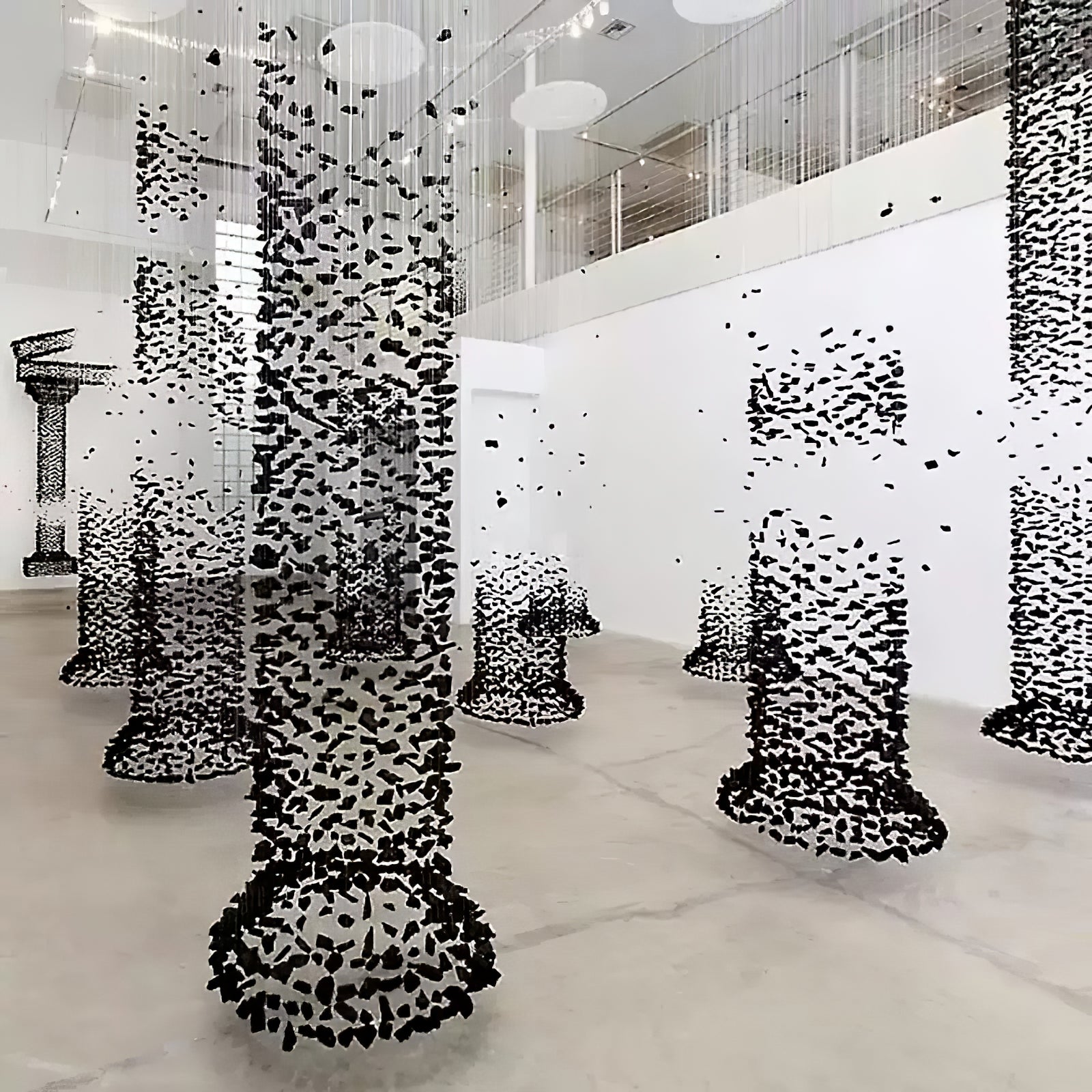 Arsilus Charcoal Stone Sculptural Chandelier Orbicular - Blowlighting