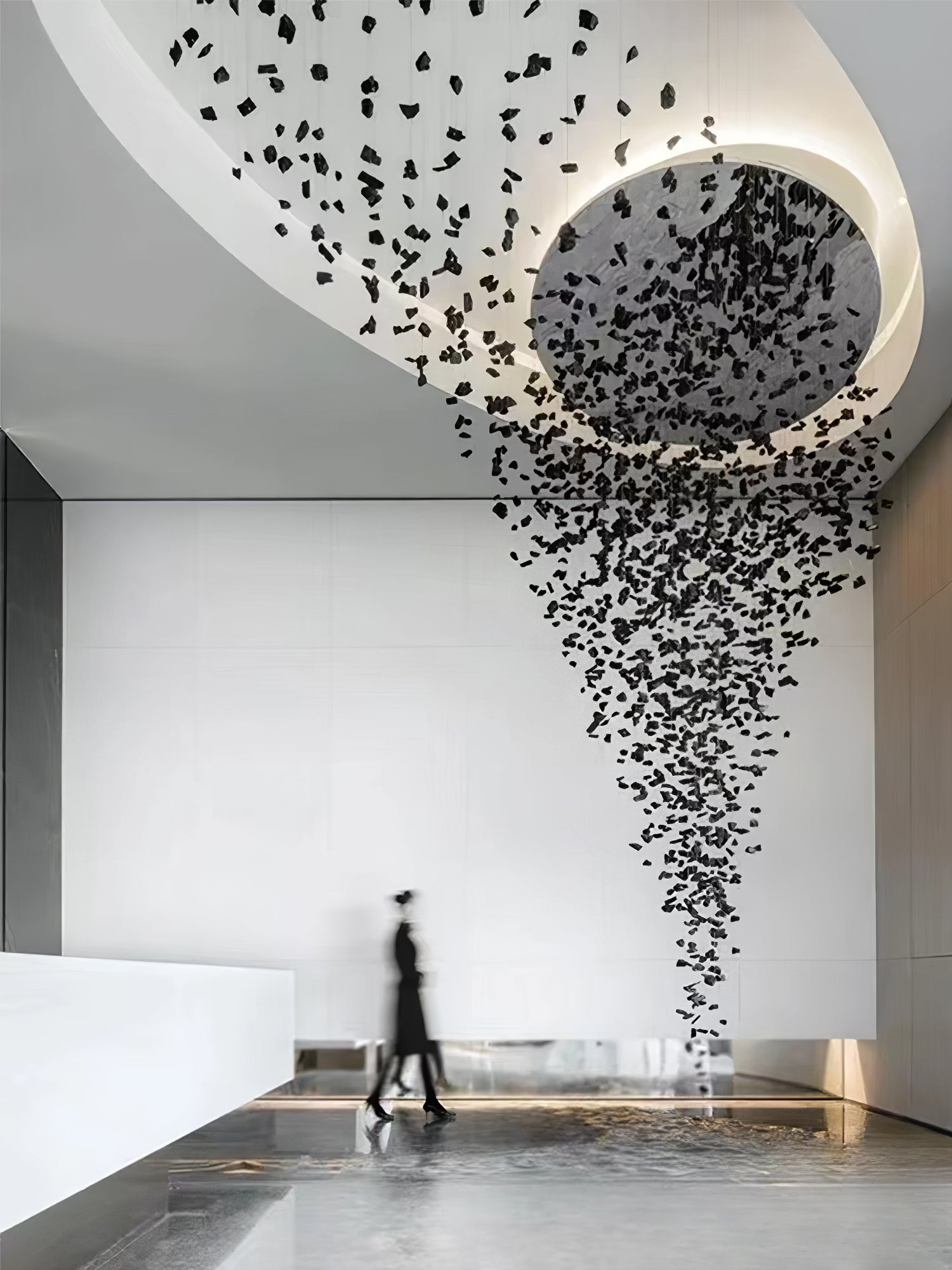 Arsilus Charcoal Stone Sculptural Chandelier - Blowlighting