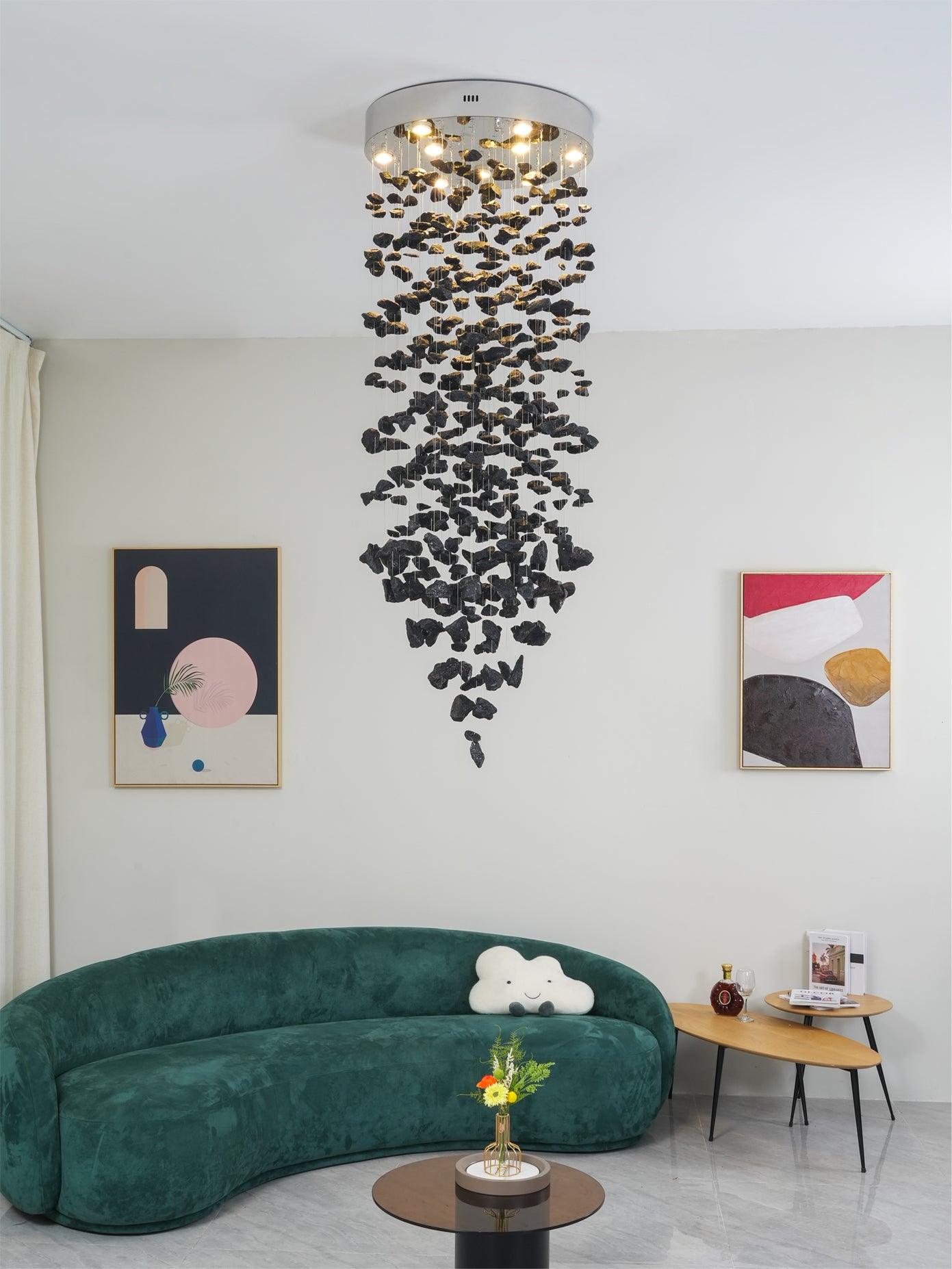 Black Stones Chandeliers - Blowlighting