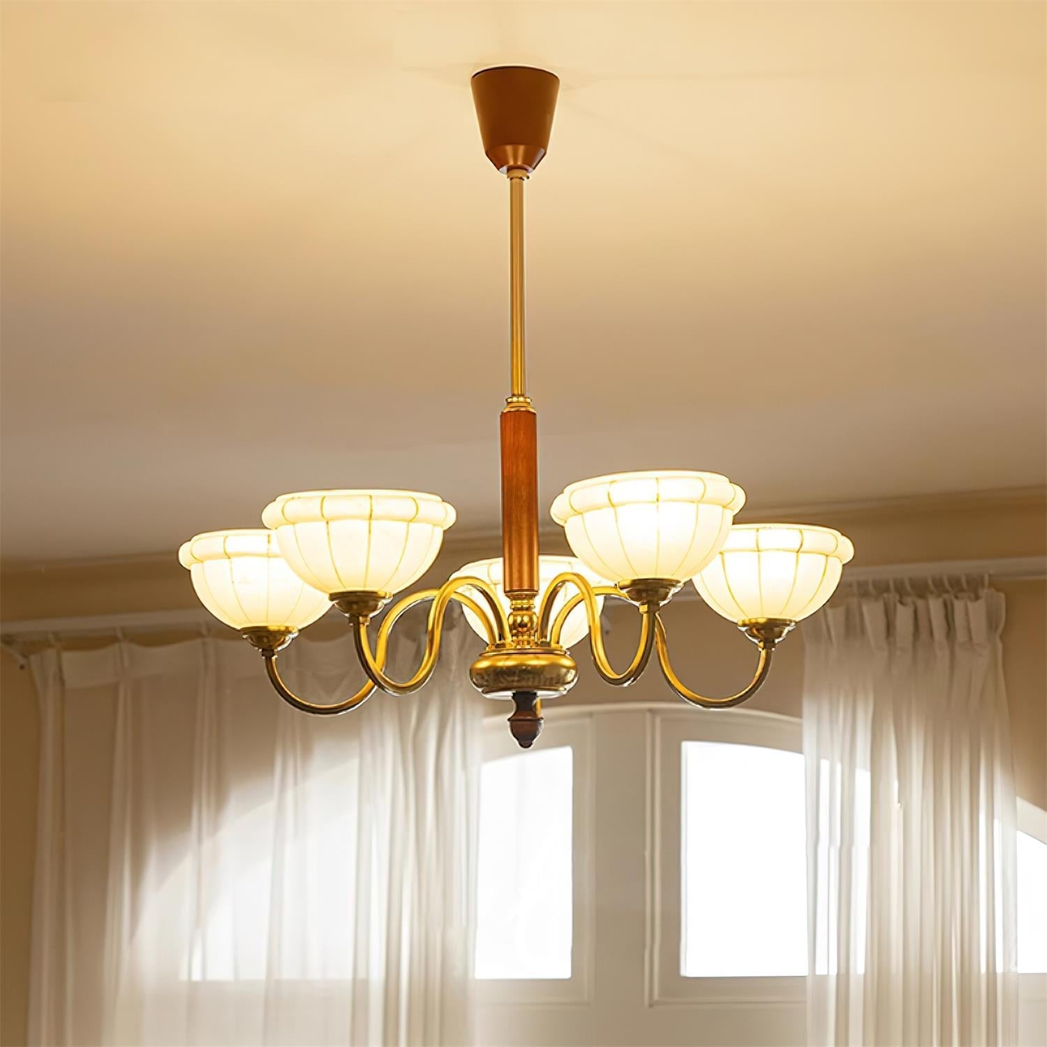 Charlie Chandelier Glass Flower Curved - Letslighting