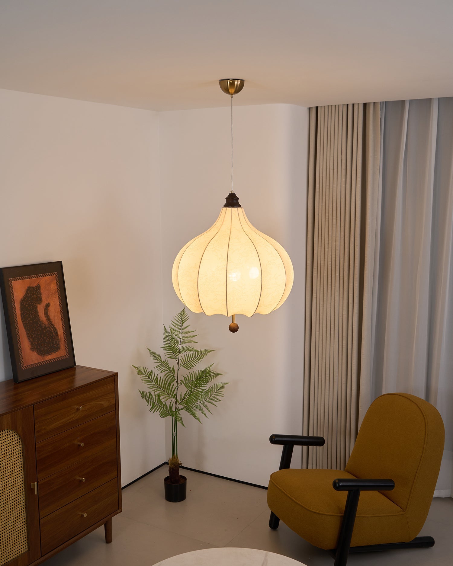 Lanterna Fabric Pendant Light - Letslighting