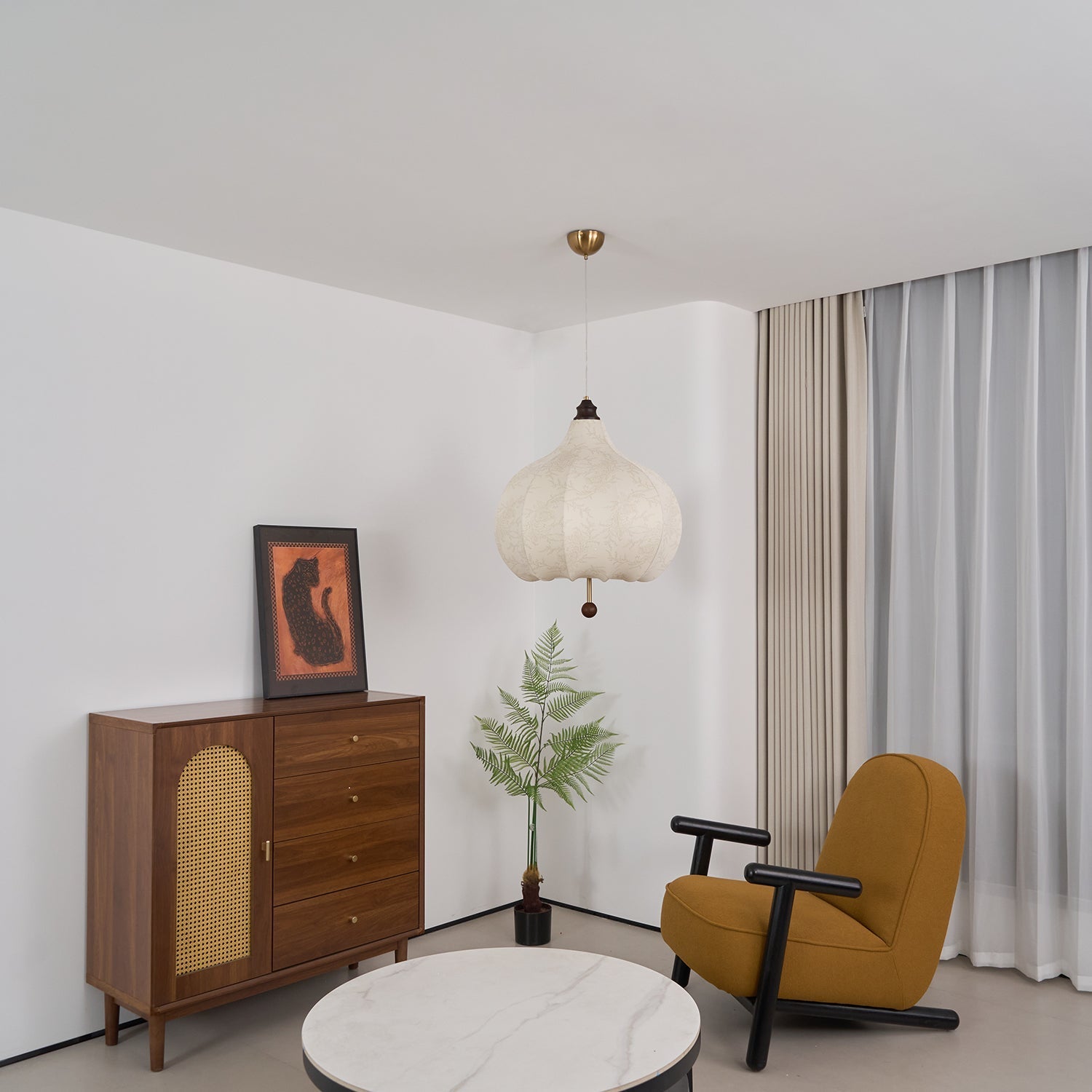 Lanterna Fabric Pendant Light - Letslighting