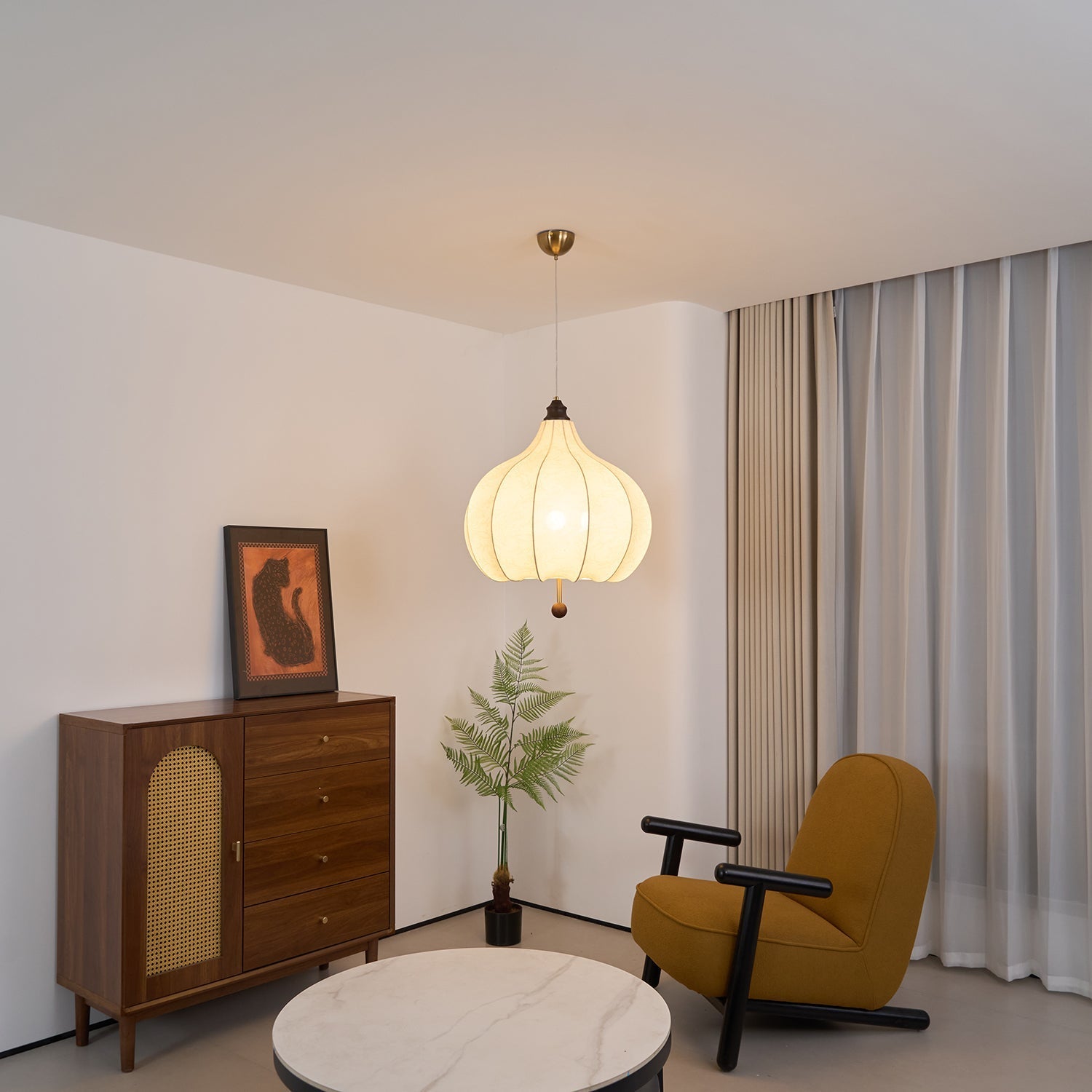 Lanterna Fabric Pendant Light - Letslighting