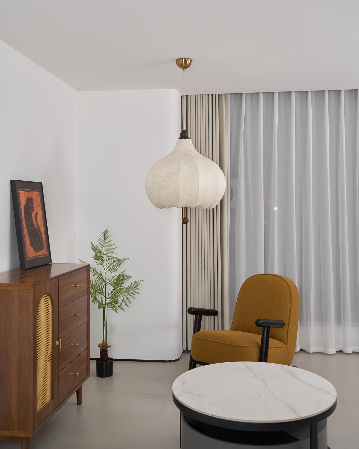 Lanterna Fabric Pendant Light - Letslighting