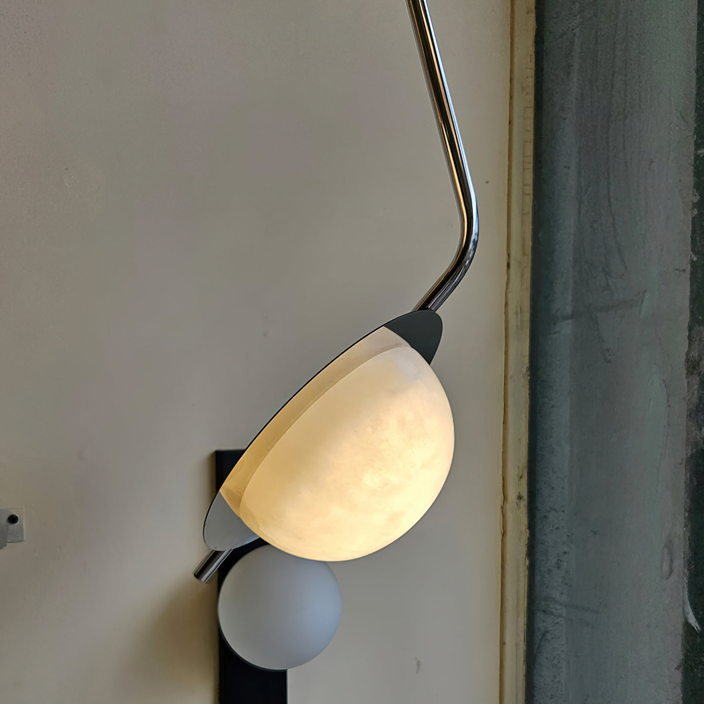 Ivvaros Chic Modern Minimalist LuminanceStainless Alabaster Pendant Light - Lamp Copper