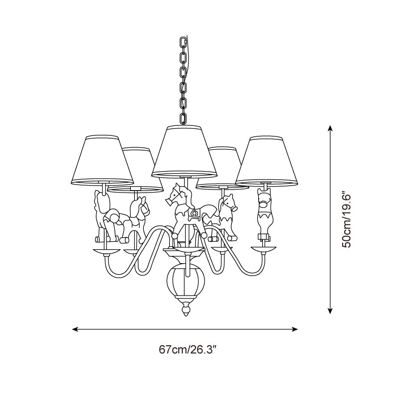Delfio Carousel Chandelier - Letslighting