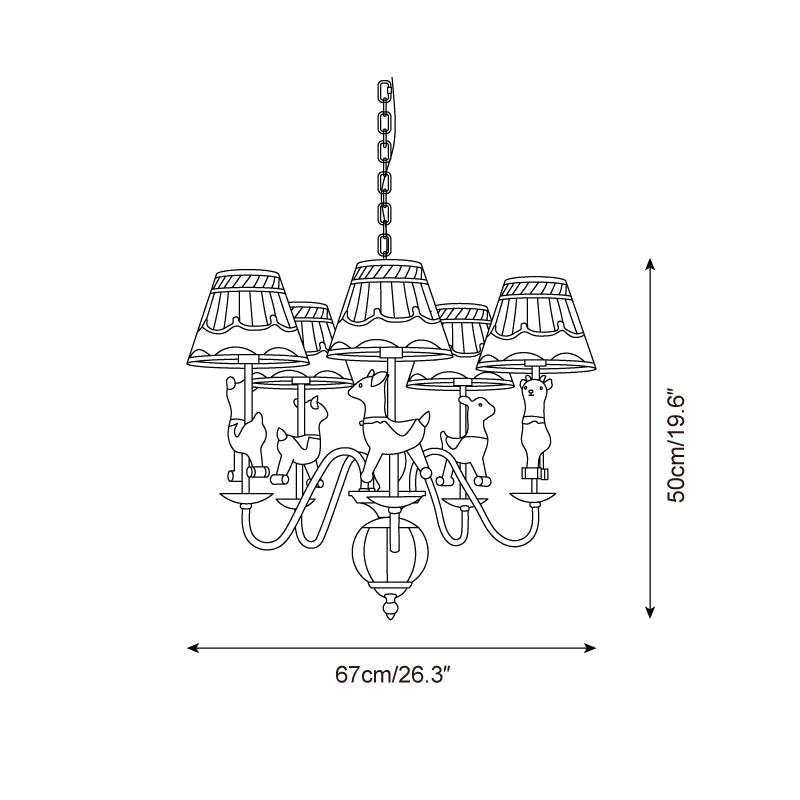 Delfio Carousel Chandelier - Letslighting