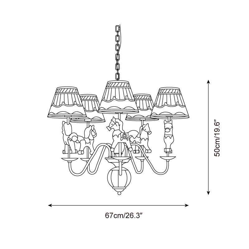 Delfio Carousel Chandelier - Letslighting