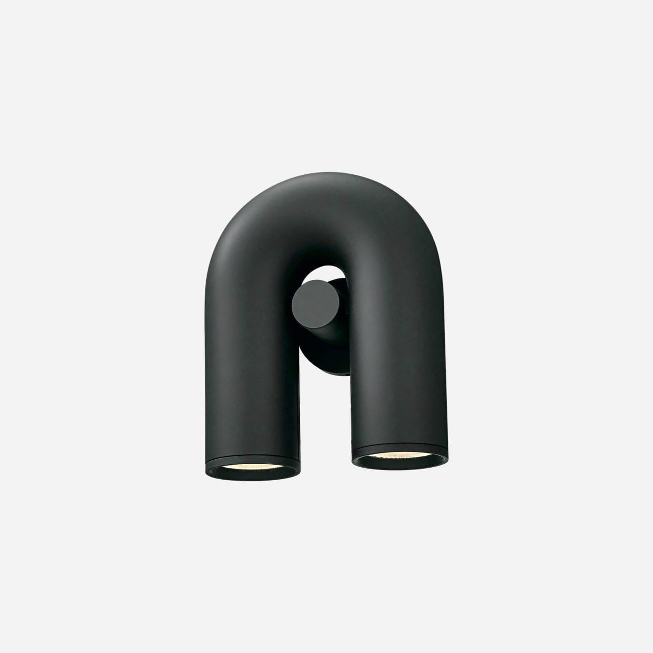 Aria Arc Minimaliste LED Applique Murale Noir Rouge Bleu