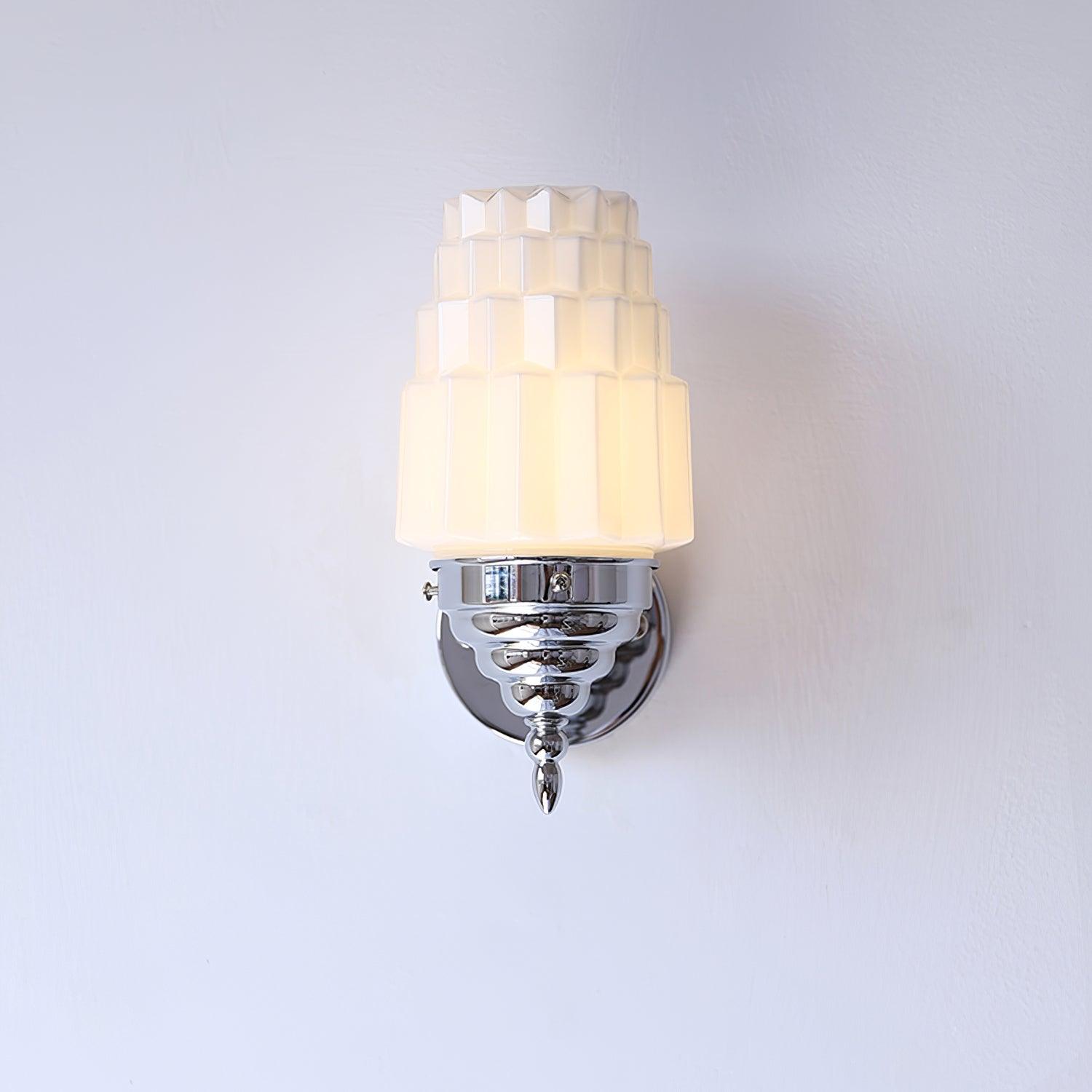 Wall Lamp Body Glass Cylinder Shade Art Deco Bedroom - Letslighting
