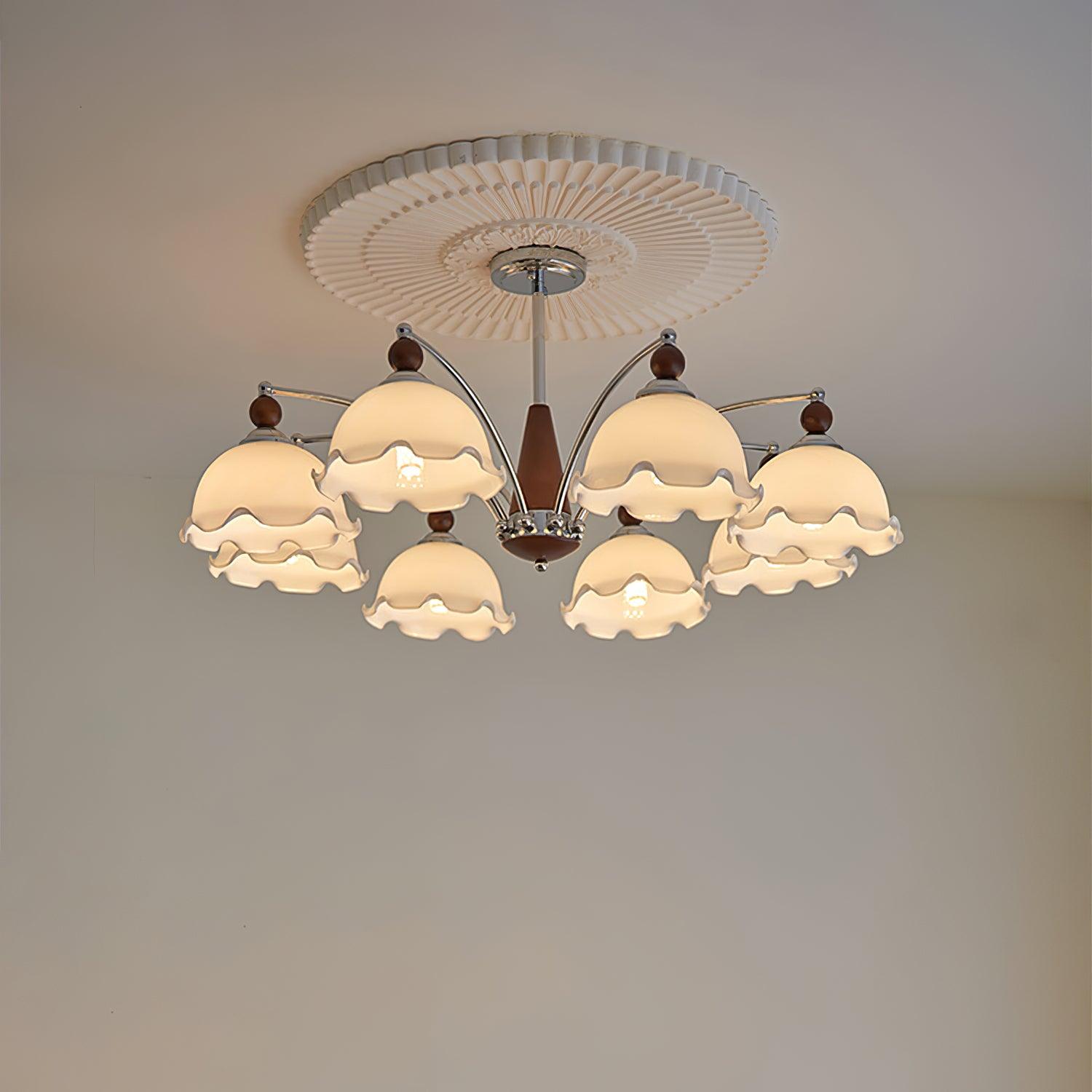 Claudia Flowers Chandelier Vintage Floral Elegance - Letslighting