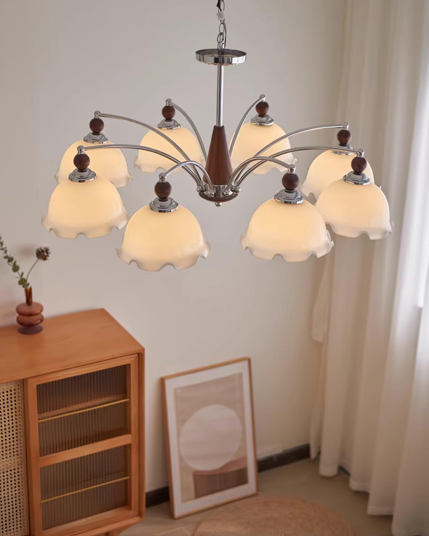 Claudia Flowers Chandelier Vintage Floral Elegance - Letslighting