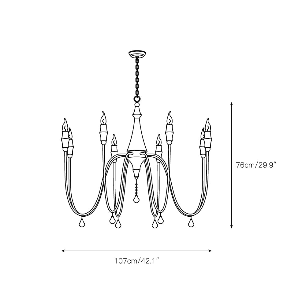 Arcad Vintage Industrial Wooden Metal Chandelier - Lamp Copper