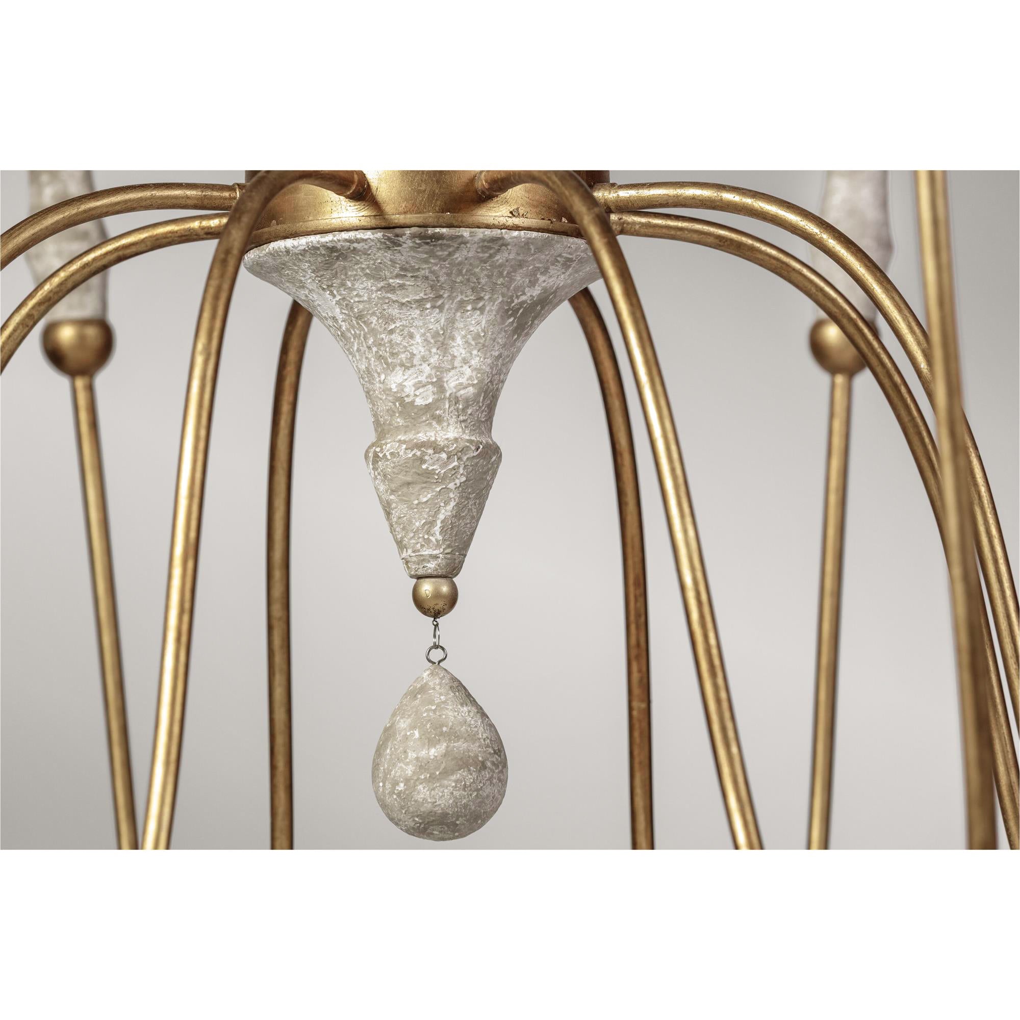 Arcad Vintage Industrial Wooden Metal Chandelier - Lamp Copper