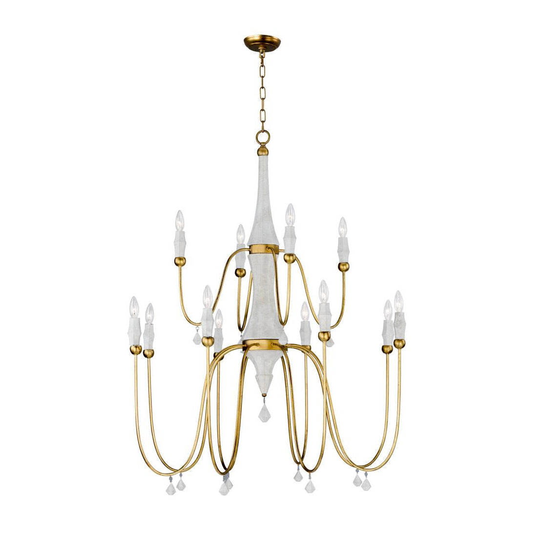 Arcad Vintage Industrial Wooden Metal Chandelier - Lamp Copper