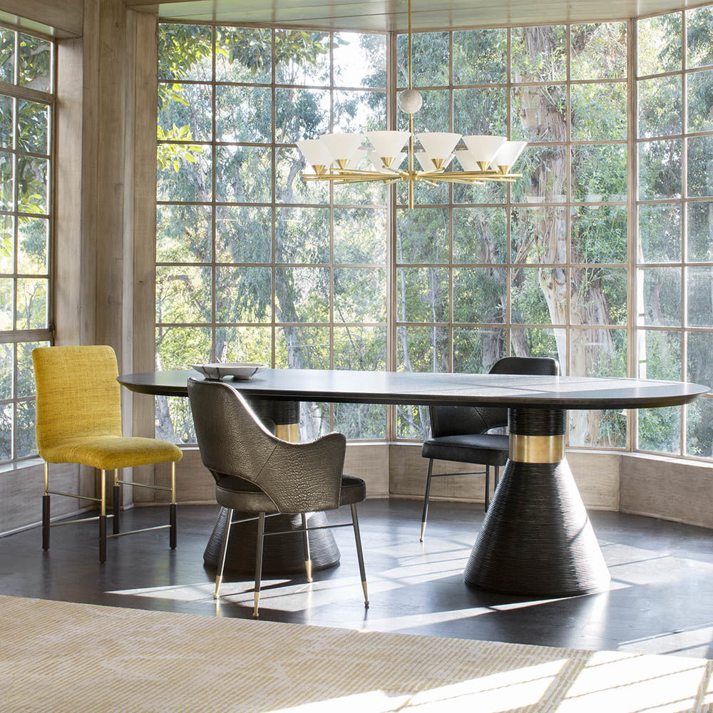 Bloom Large Vintage Marble Metal Chandelier - Lamp Copper