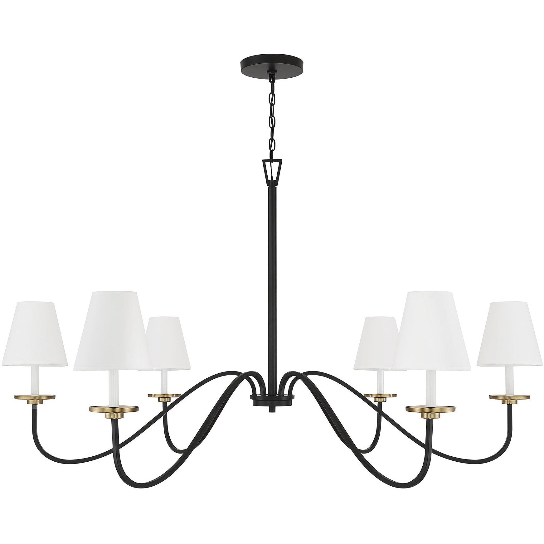 Flux Vintage Industrial Brass Metal Fabric Chandelier - Lamp Copper