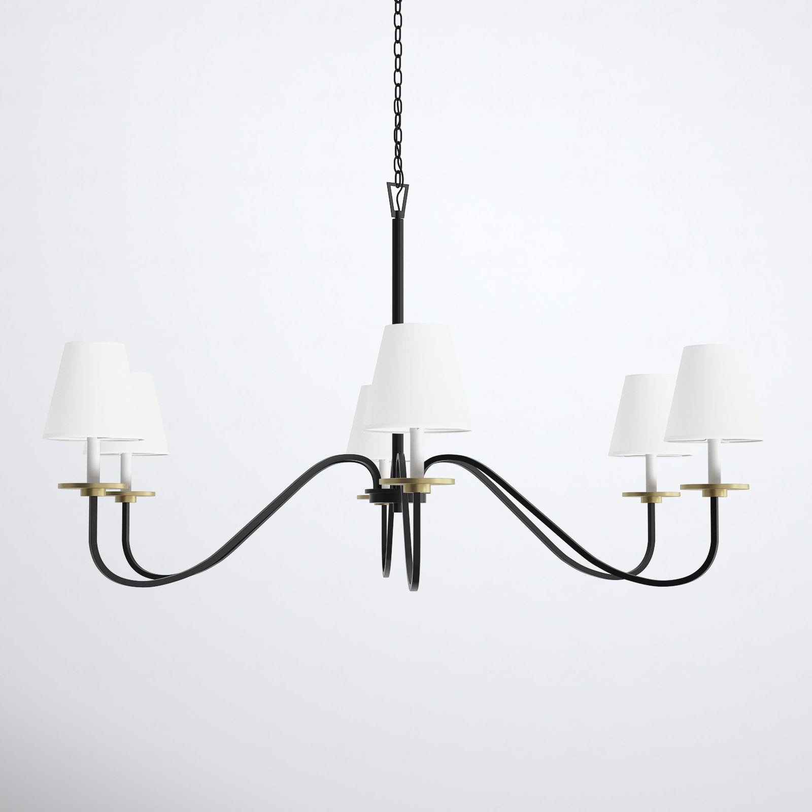 Flux Vintage Industrial Brass Metal Fabric Chandelier - Lamp Copper