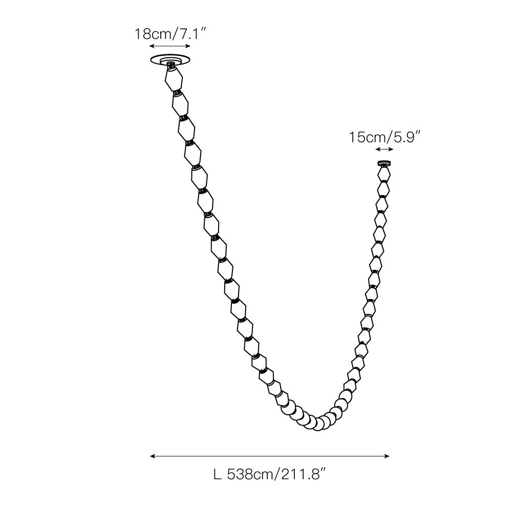 Karma Modern Minimalist Metal Glass Chandelier - Lamp Copper