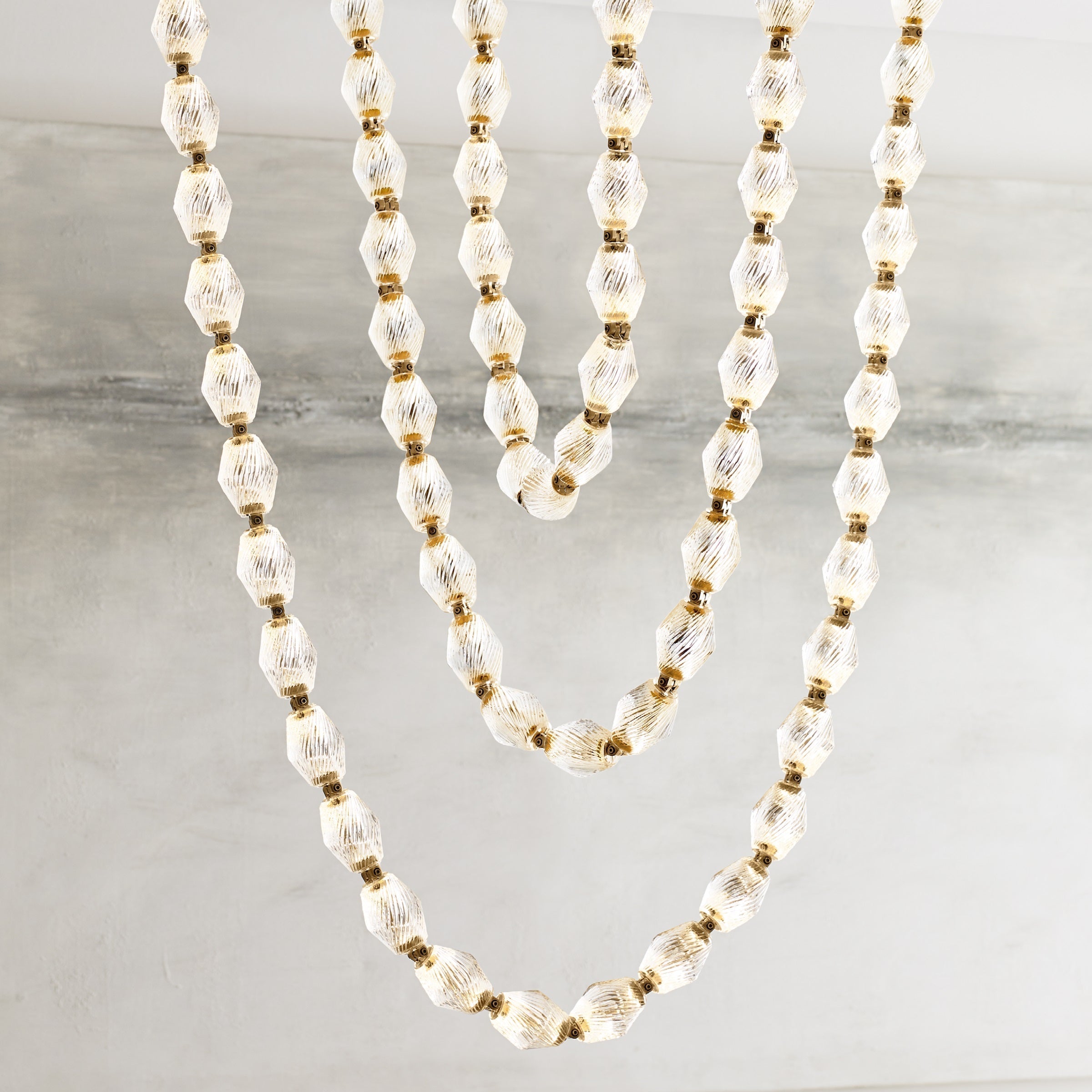 Karma Modern Minimalist Metal Glass Chandelier - Lamp Copper