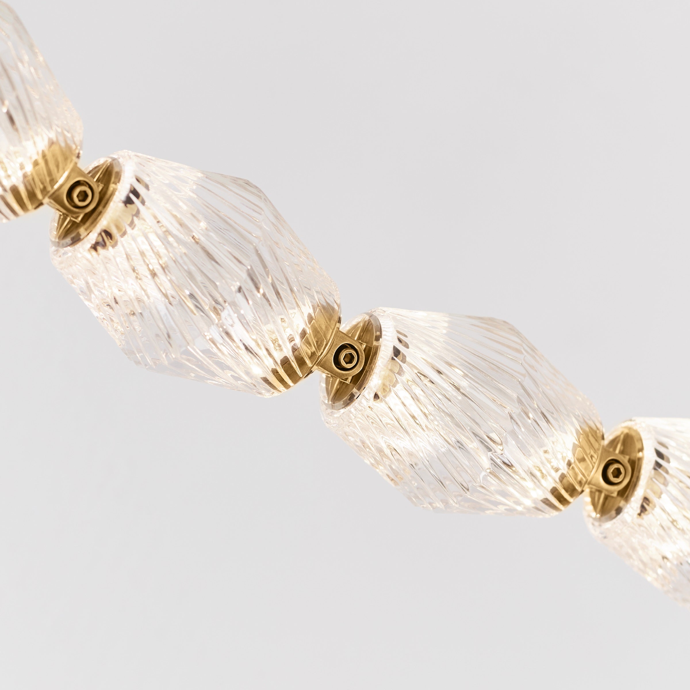 Karma Modern Minimalist Metal Glass Chandelier - Lamp Copper