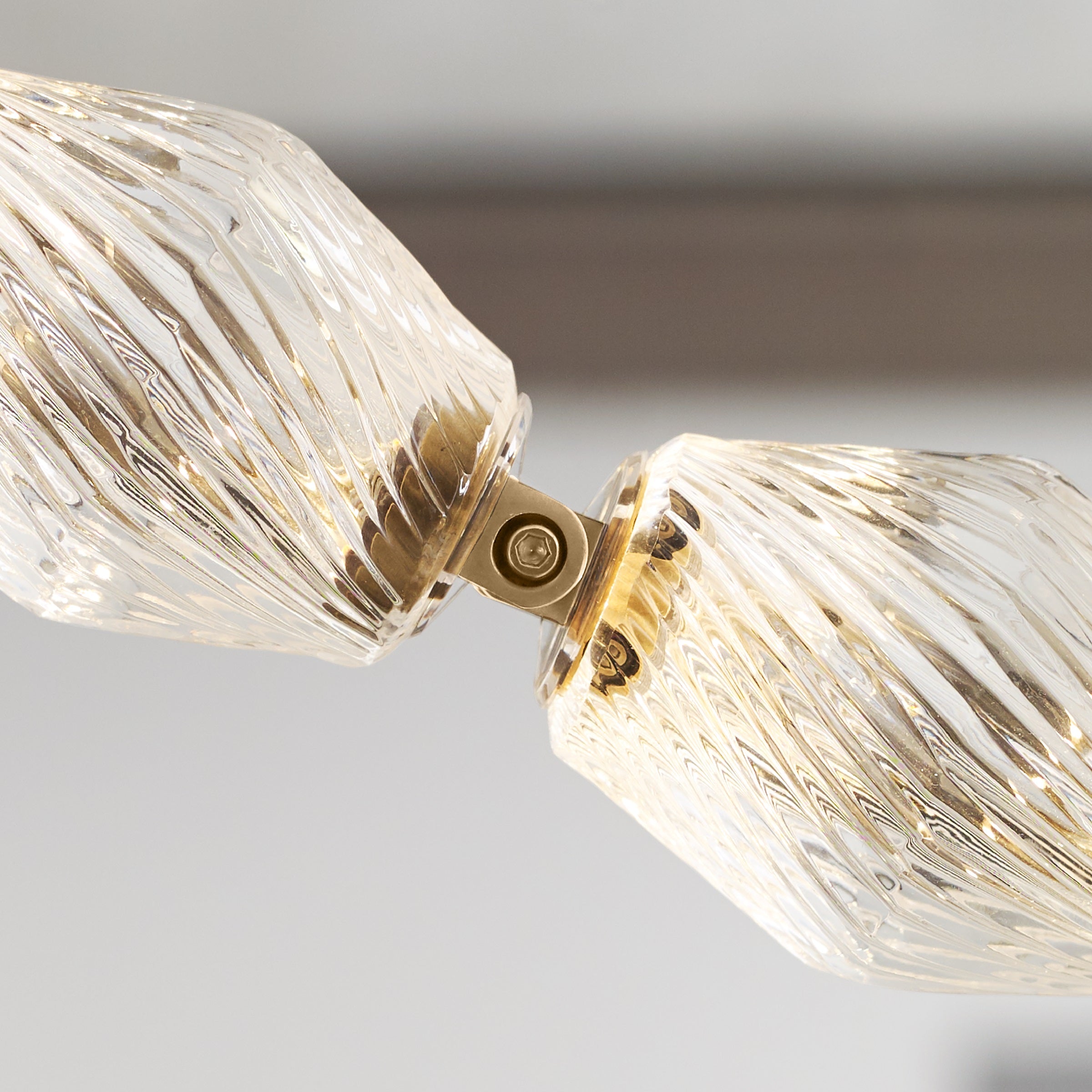 Karma Modern Minimalist Metal Glass Chandelier - Lamp Copper