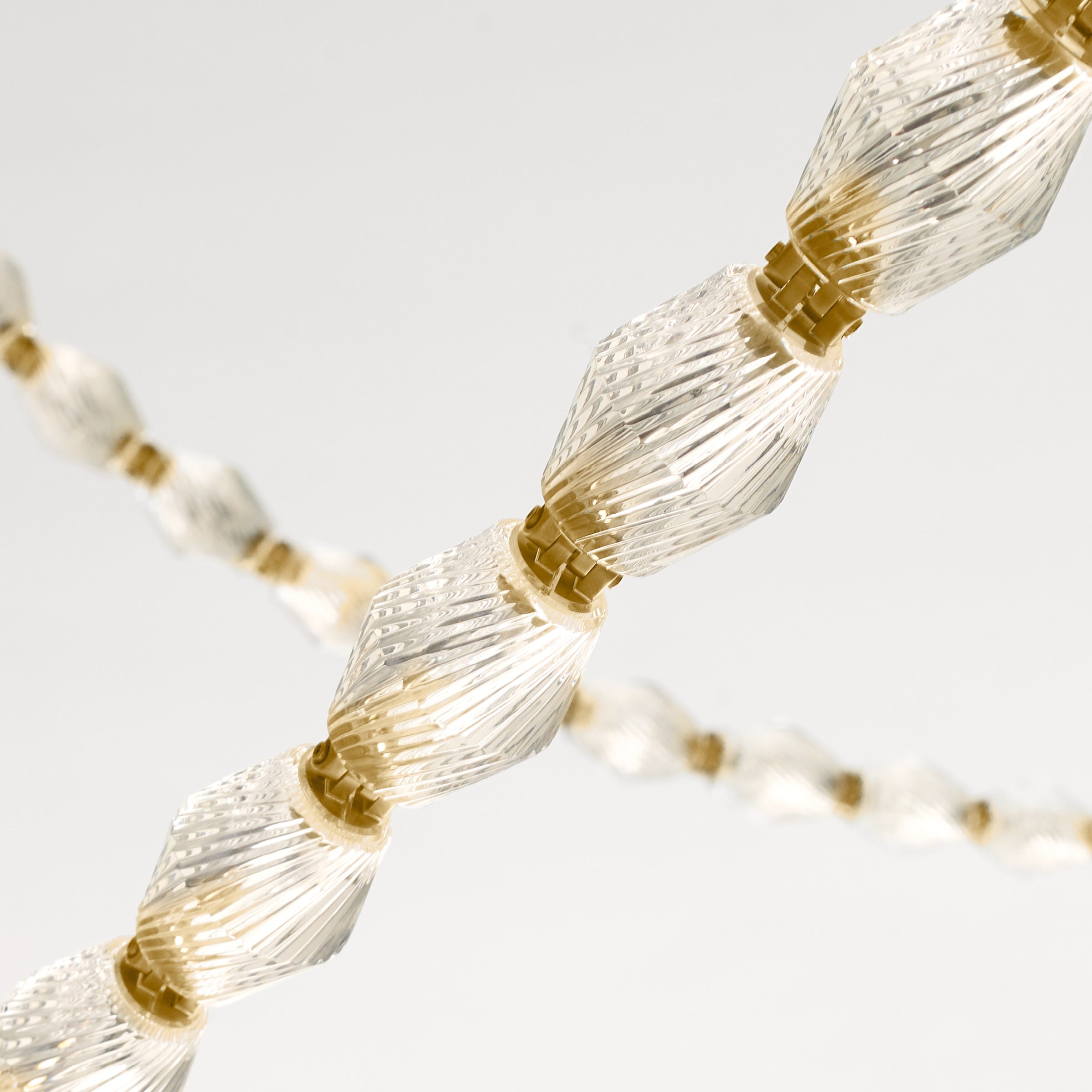 Karma Modern Minimalist Metal Glass Chandelier - Lamp Copper