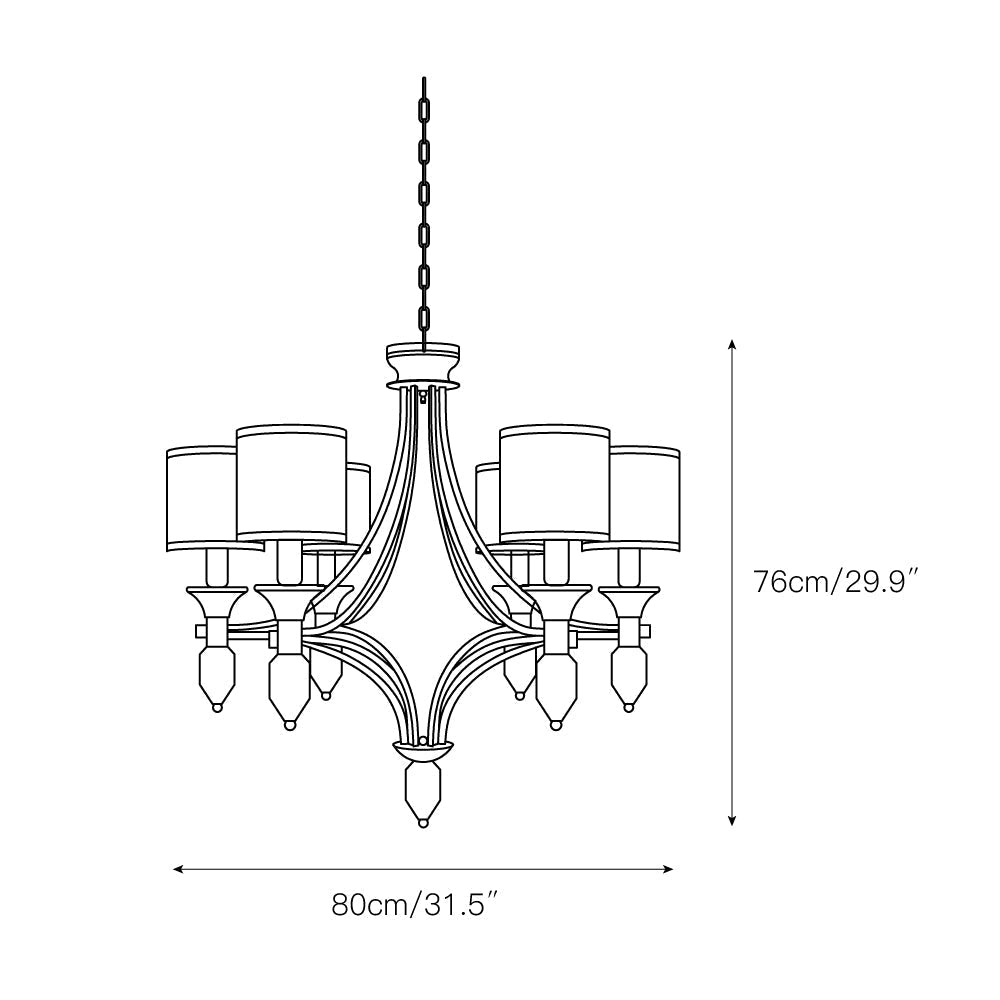 Rift Vintage Luxury Glass Metal Chandelier - Lamp Copper