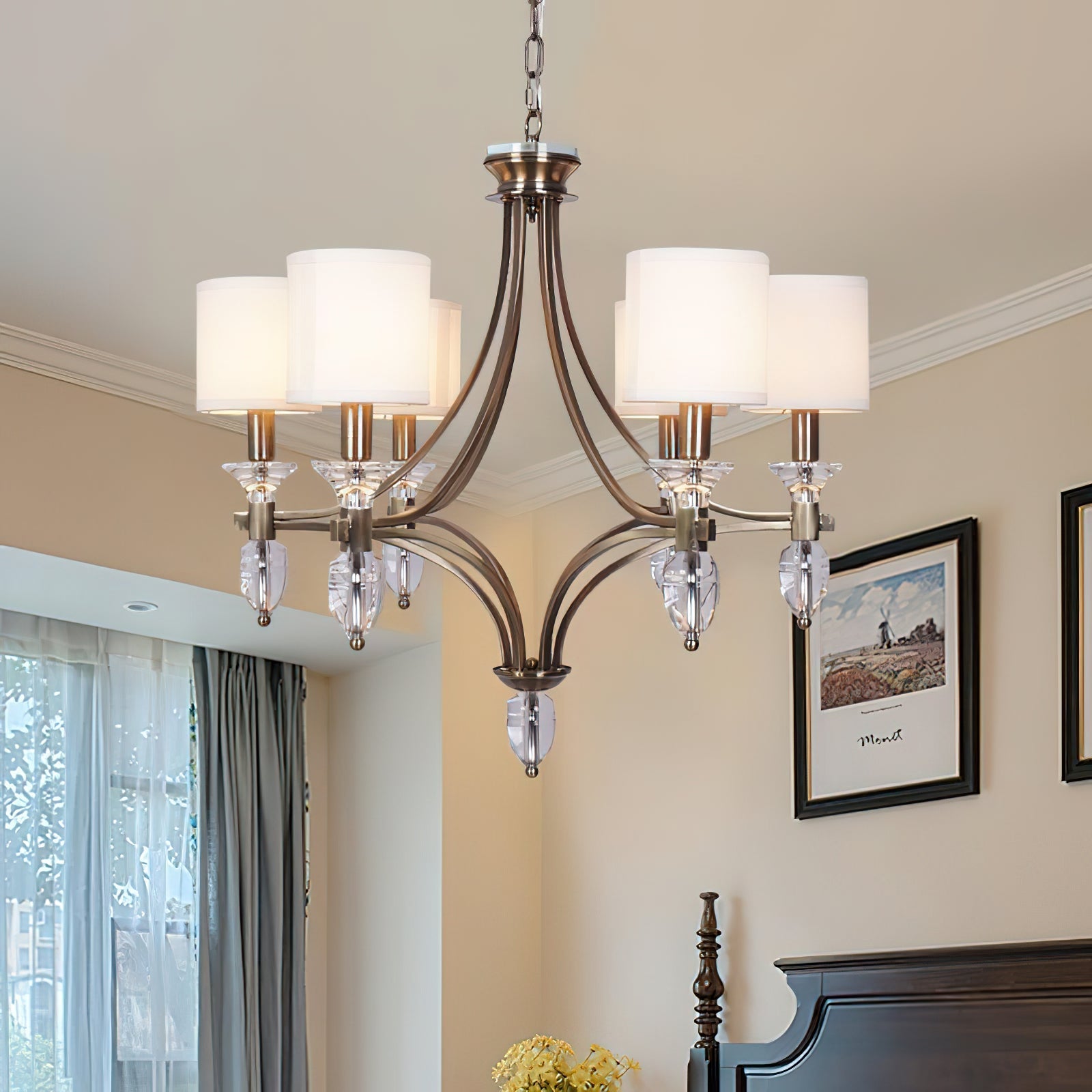 Rift Vintage Luxury Glass Metal Chandelier - Lamp Copper