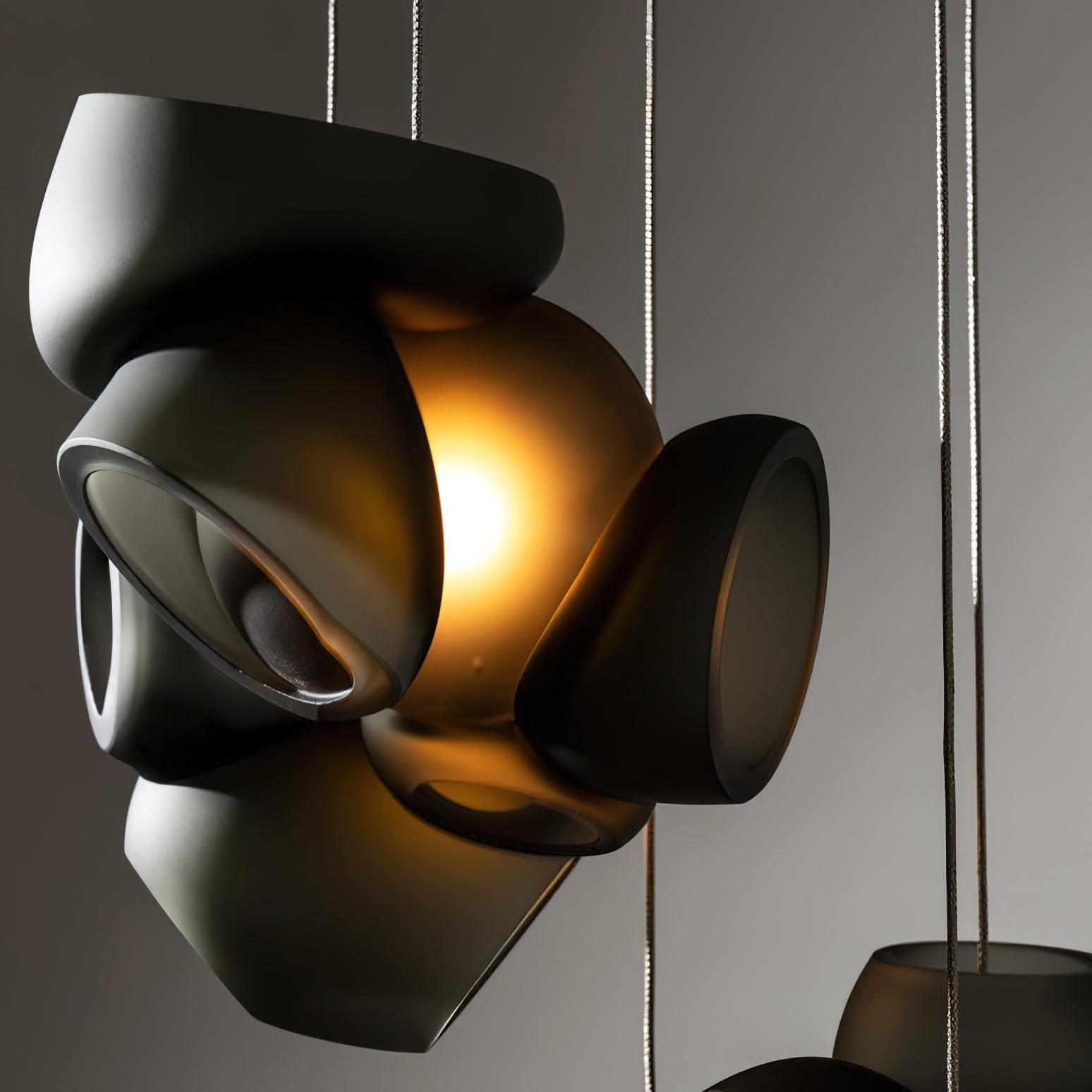 Zamarir Bubbles Cluster Metal Glass Pendant Light - Blowlighting