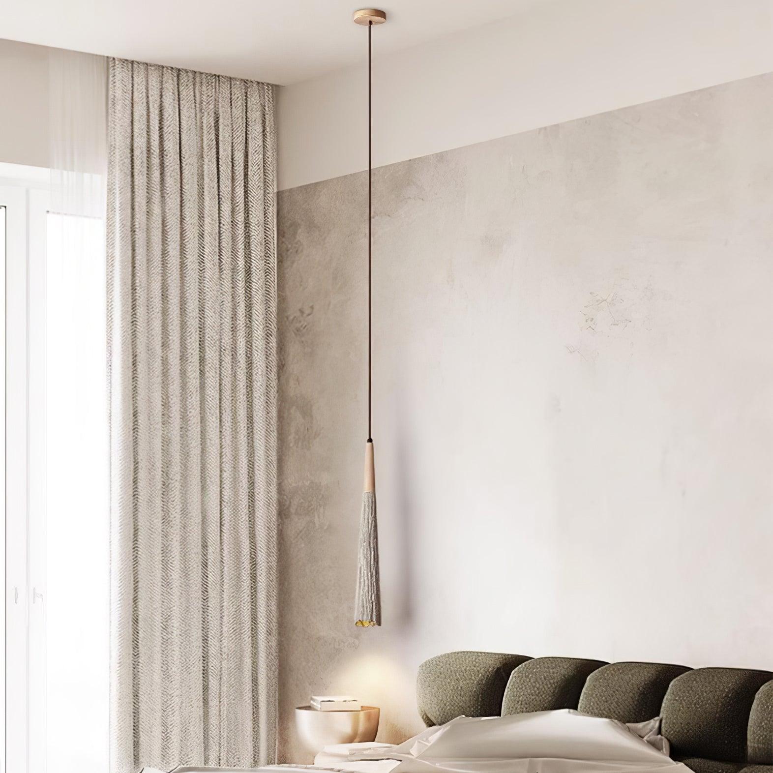 Concrete Pleated Pendant Lamp - Blowlighting