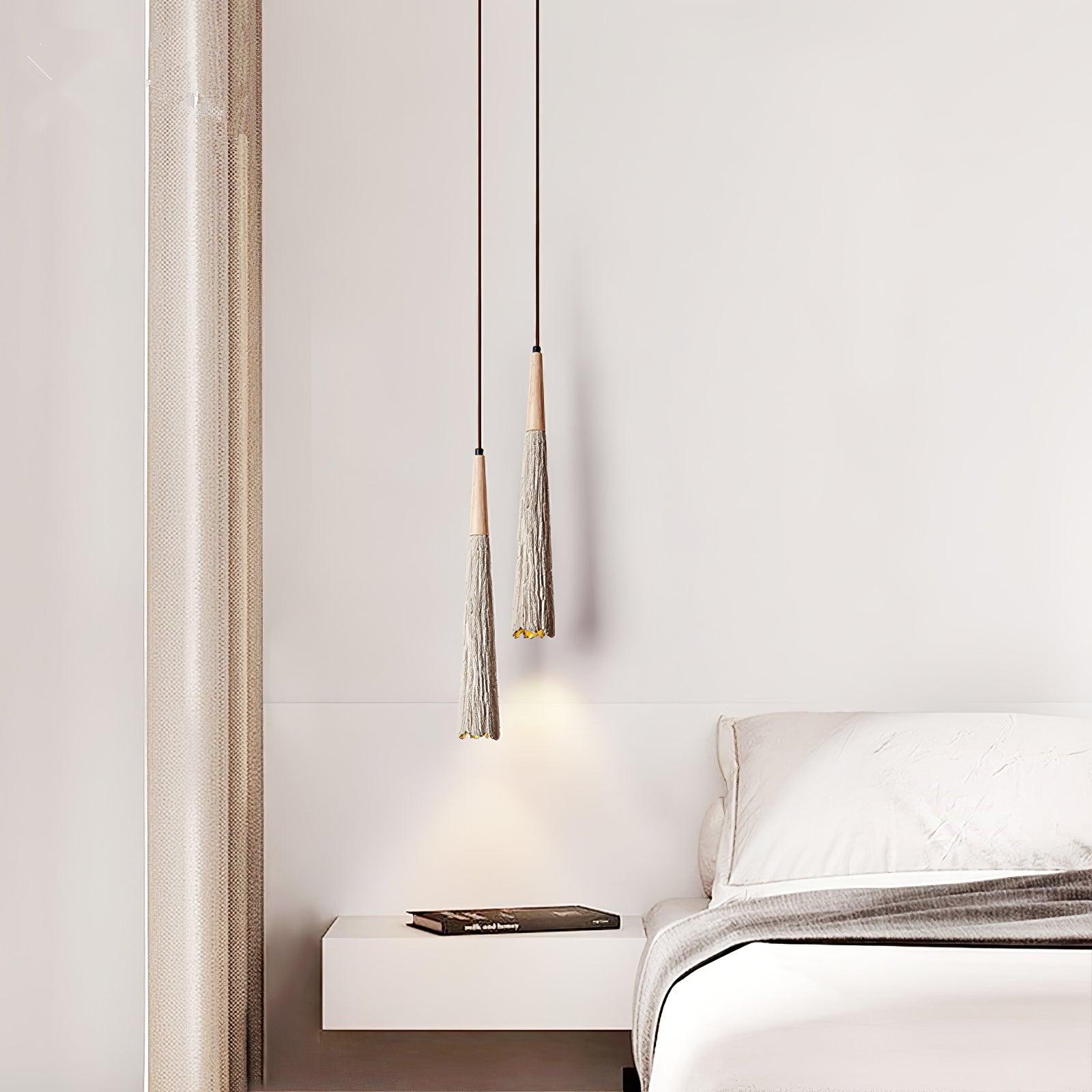Concrete Pleated Pendant Lamp - Blowlighting
