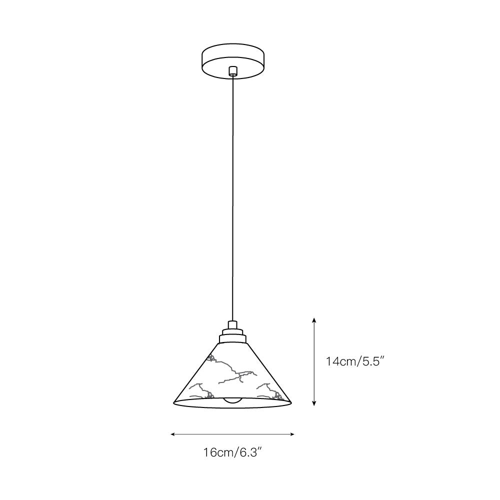 Xen Modern Minimalist Brass Alabaster Pendant Lamp - Lamp Copper