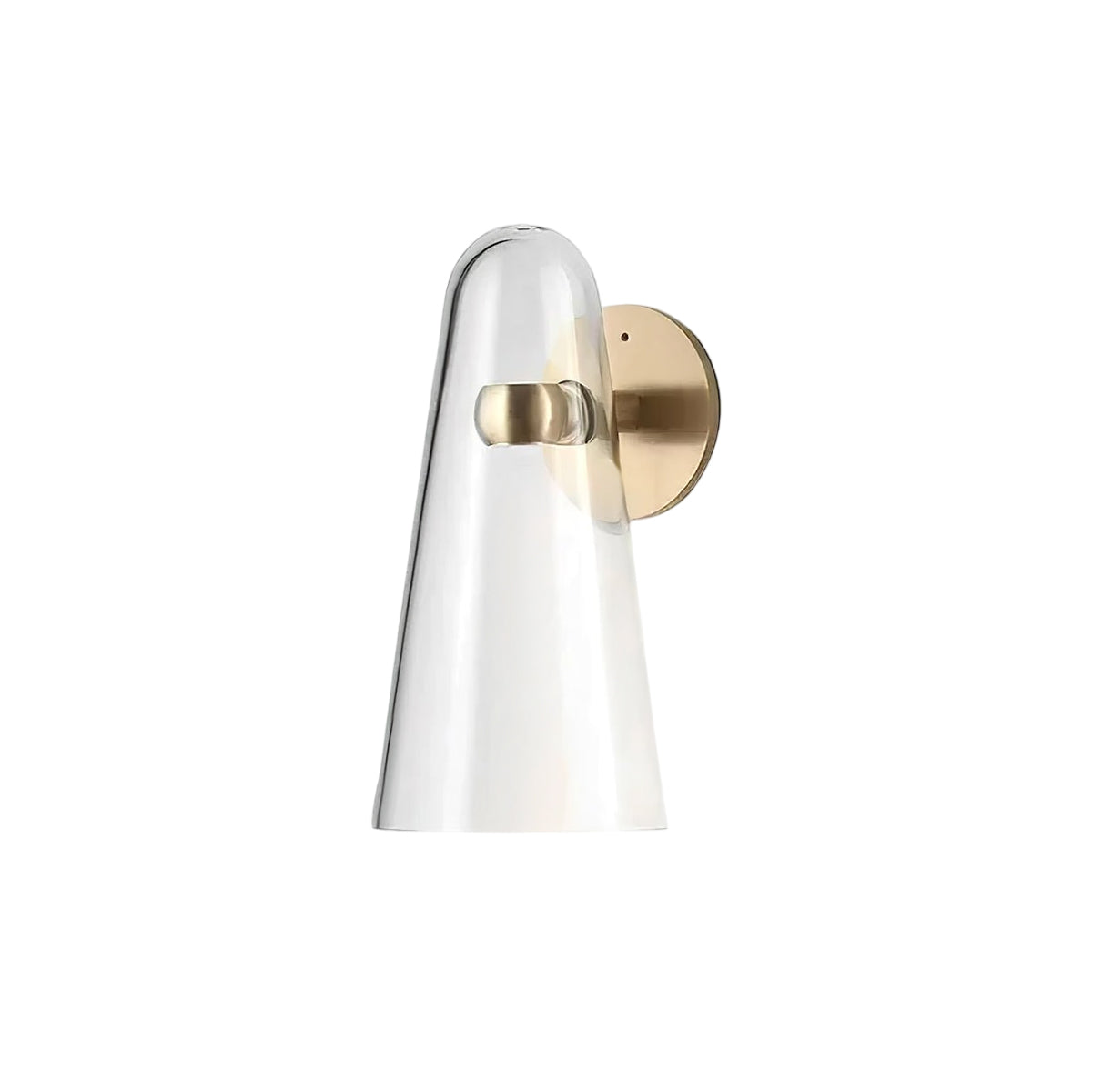 Yoke Modern Minimalist Metal Glass Wall Lamp - Lamp Copper