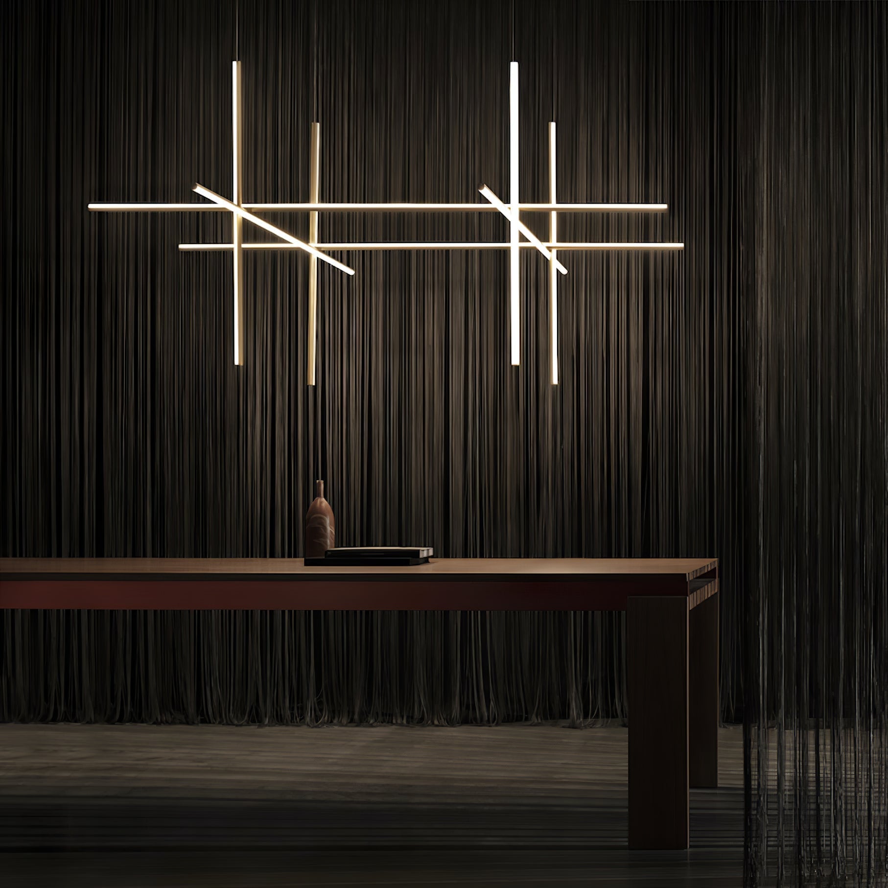 Breeze Modern Minimalist Classic Copper Metal Chandelier - Lamp Copper