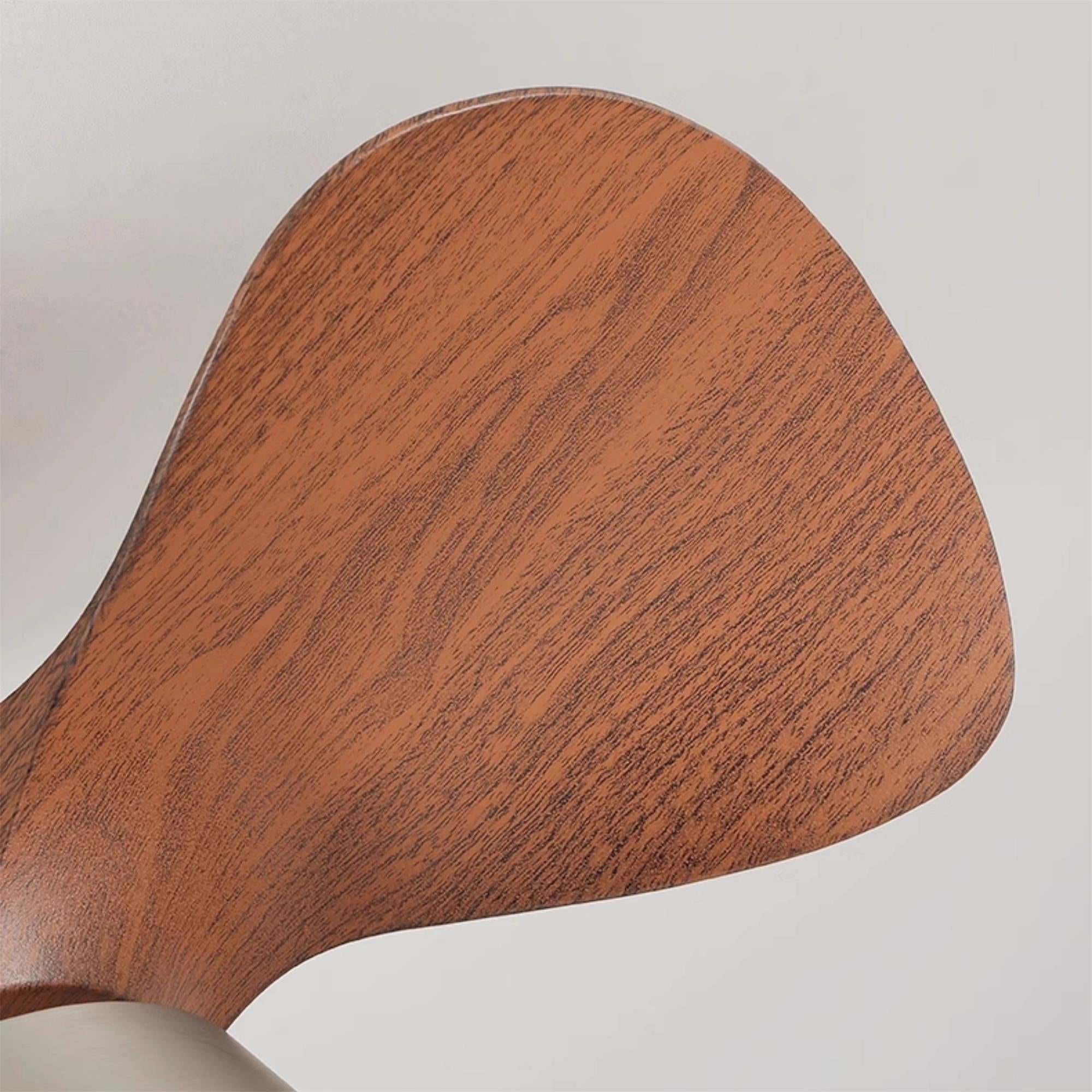 Zanorir Modern Minimalist Natural Wooden Acrylic Ceiling Fan Light - Lamp Copper