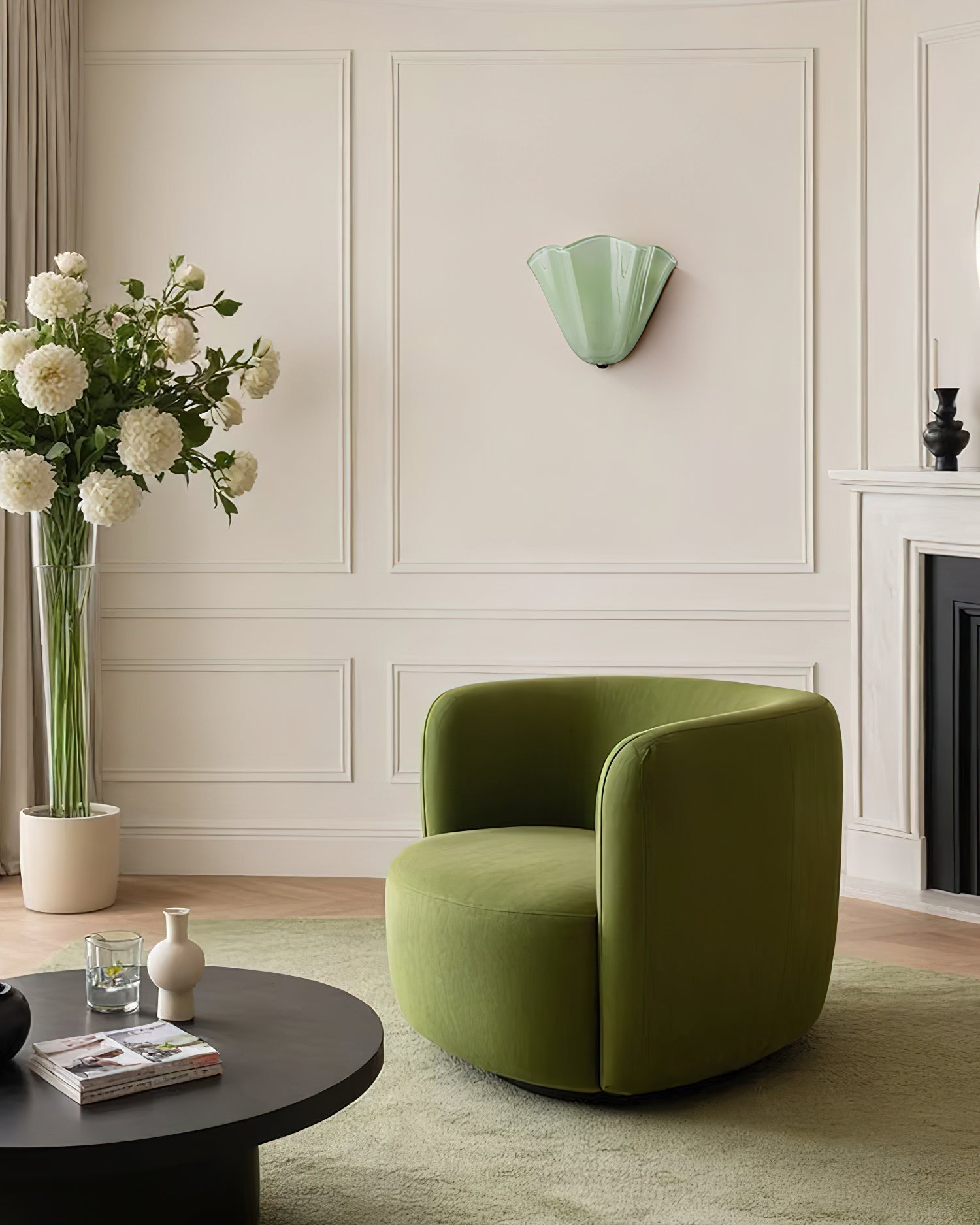 Corala Wall Lamp Fan-Shaped Pastel Glass - Letslighting