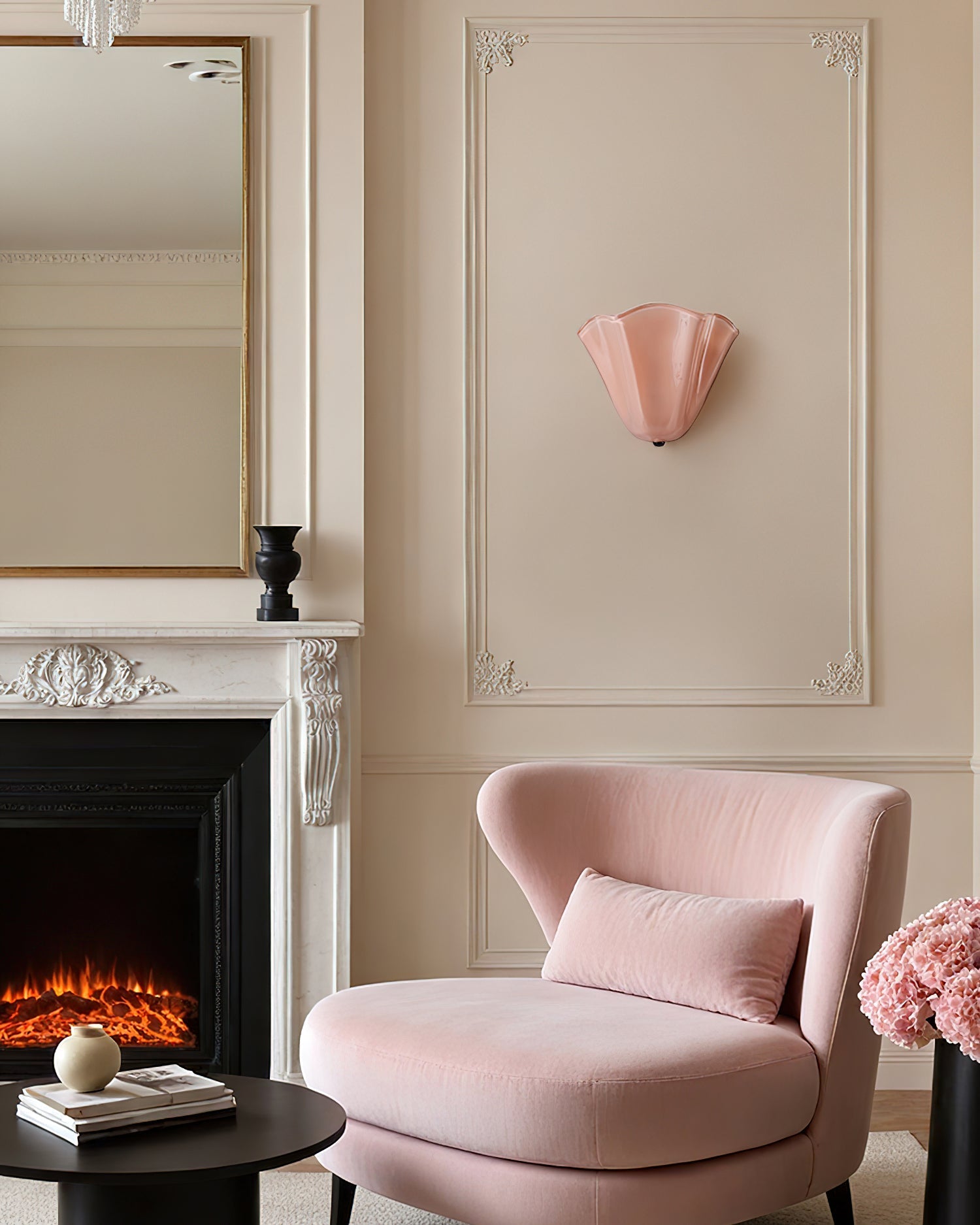 Corala Wall Lamp Fan-Shaped Pastel Glass - Letslighting