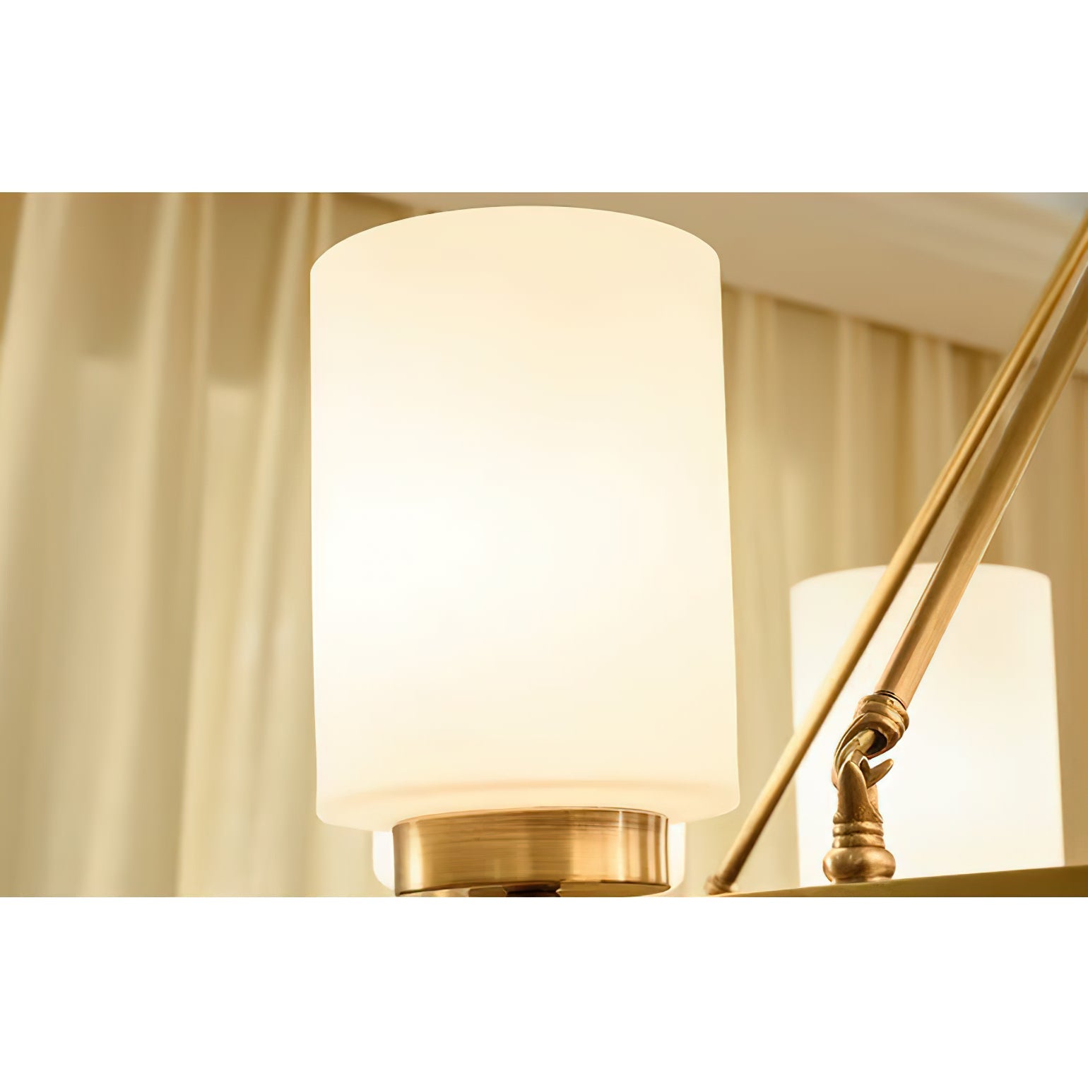 Illume Postmodern Luxury Brass Metal Glass Chandelier - Lamp Copper