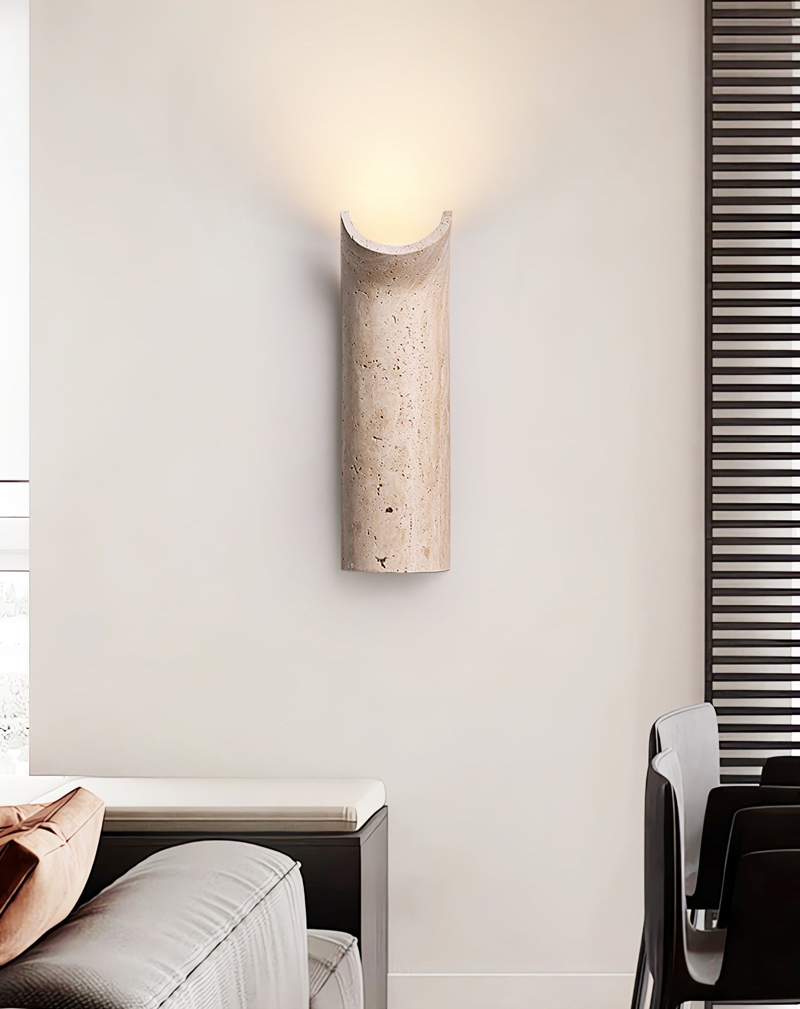 Lycoris Travertine Tapered Wall Light - Letslighting