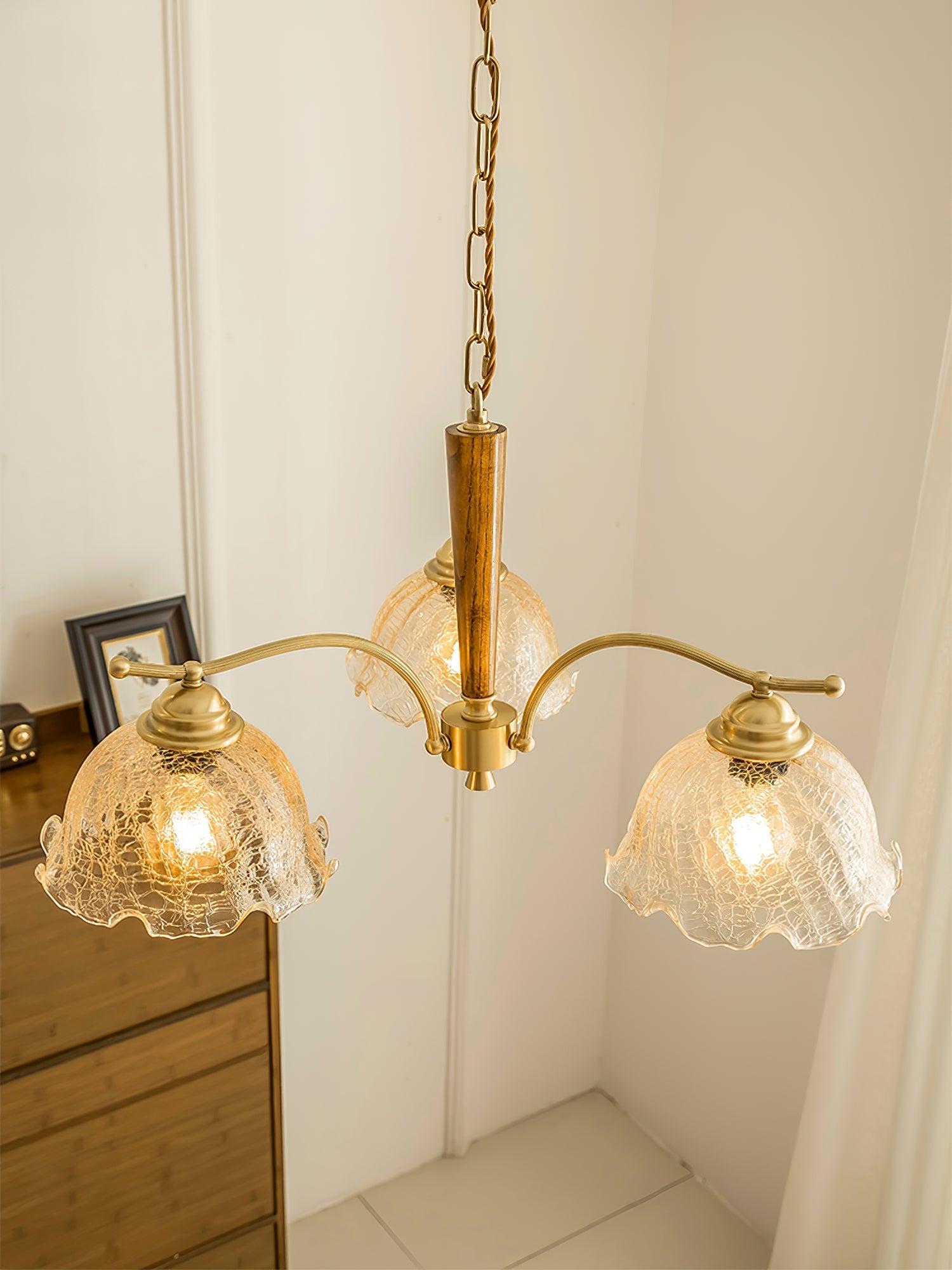 Ogle Individual Creativity Flower Metal Glass Chandelier - Lamp Copper