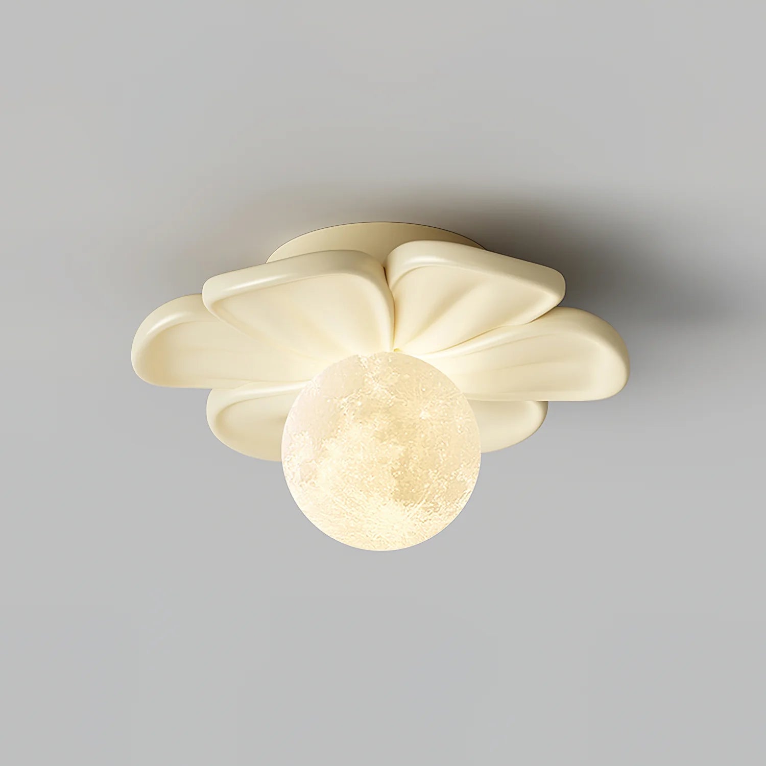 Arisha Resin Pink Beige Flower Ceiling Lamp Dining Room Bedroom