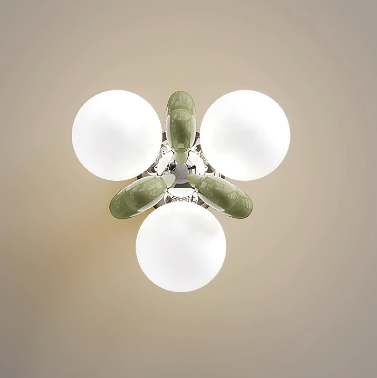 Nica Ceiling Lamp Cream Globe Cluster Modern Bedroom - Letslighting