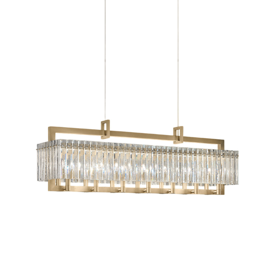 Rever Modern Minimalist Luxury Brass Metal Glass Chandelier - Lamp Copper