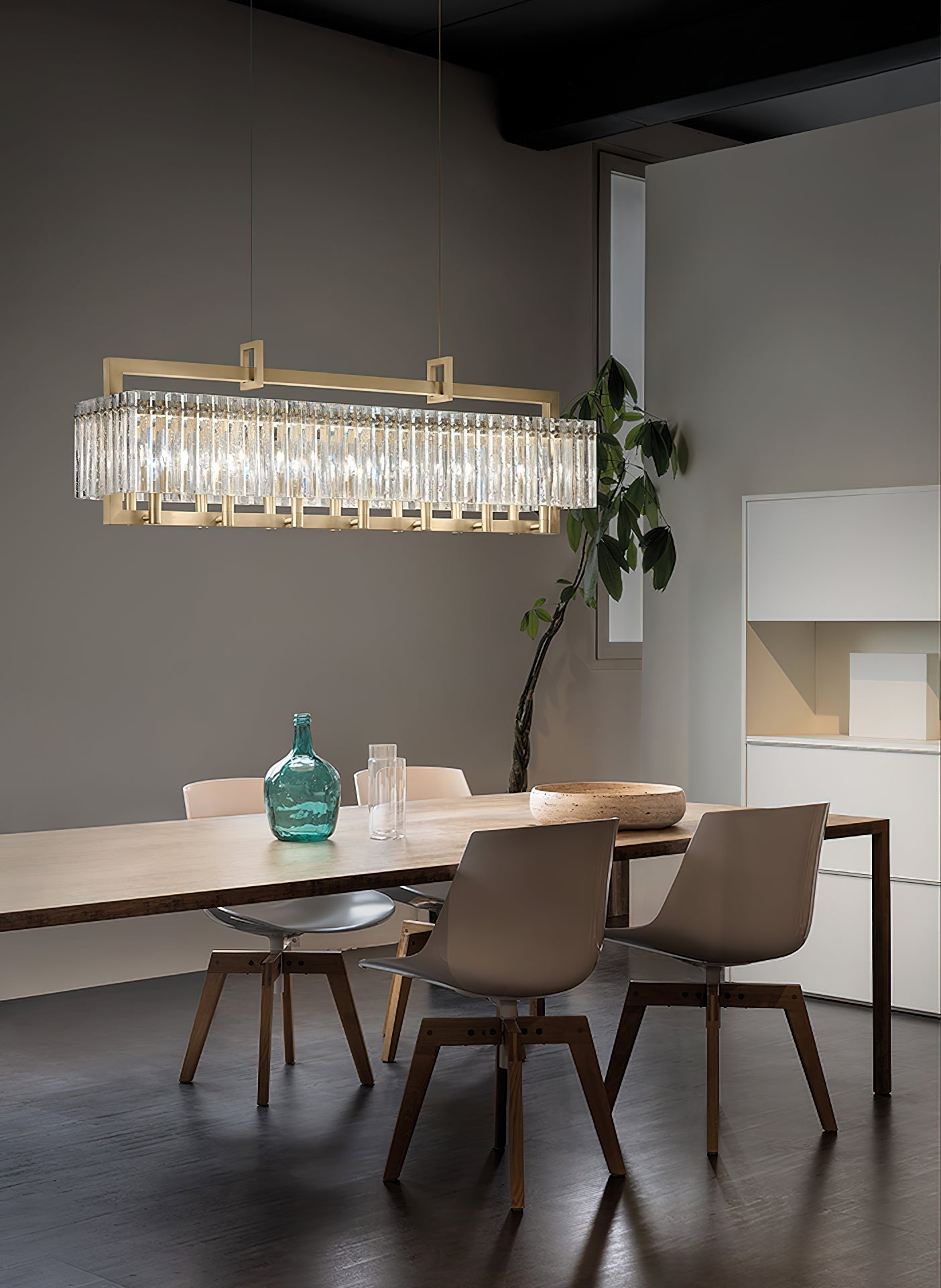 Rever Modern Minimalist Luxury Brass Metal Glass Chandelier - Lamp Copper