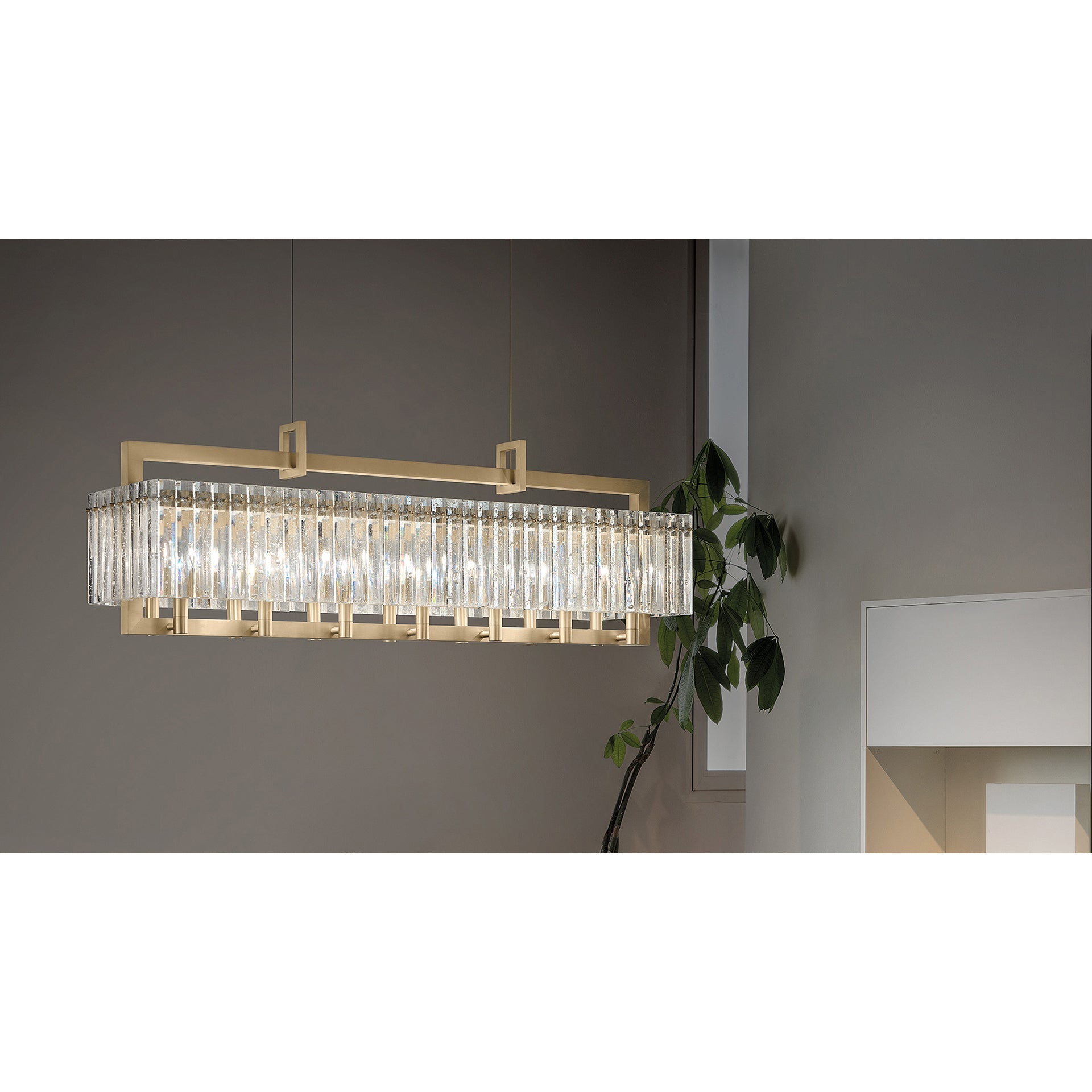 Rever Modern Minimalist Luxury Brass Metal Glass Chandelier - Lamp Copper
