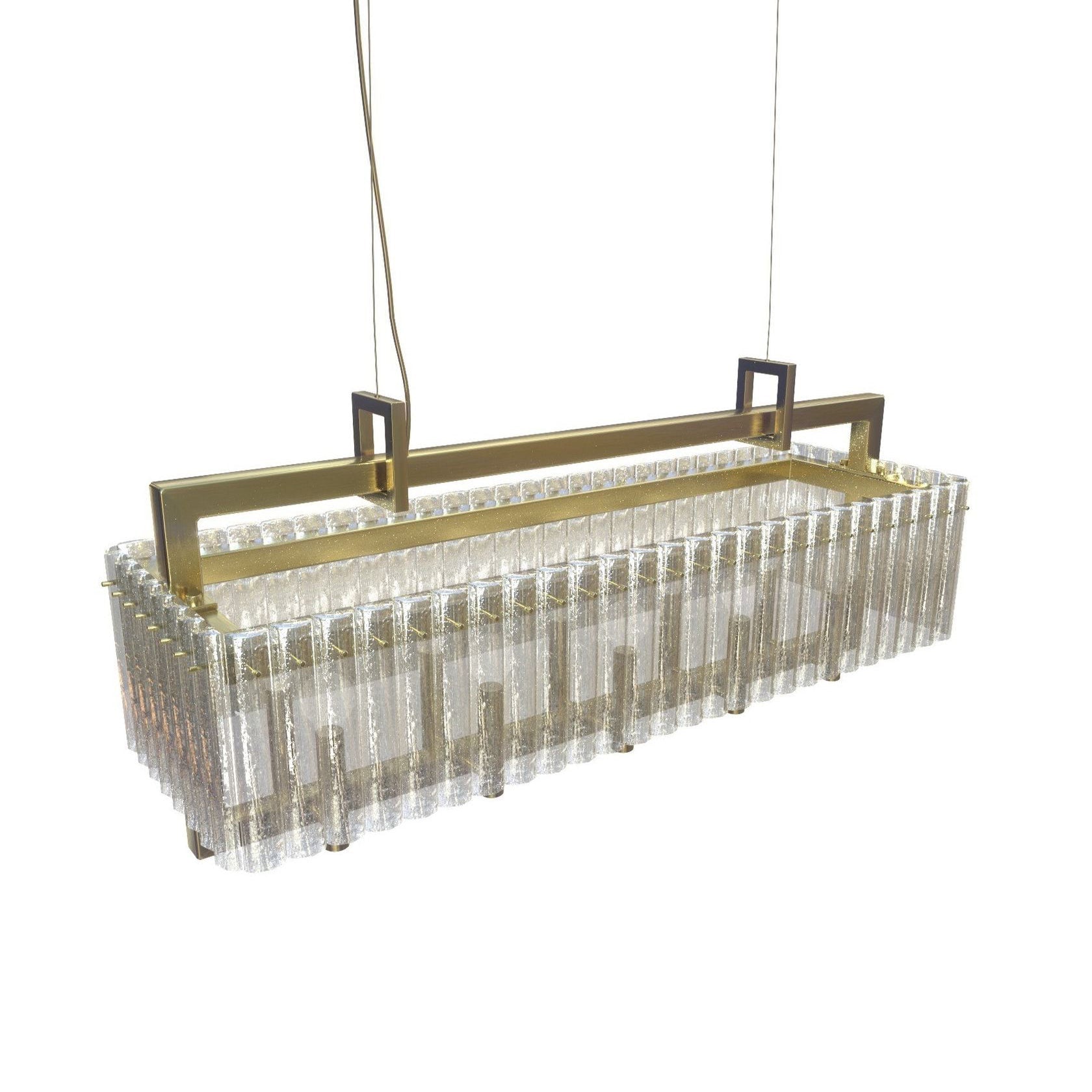 Rever Modern Minimalist Luxury Brass Metal Glass Chandelier - Lamp Copper