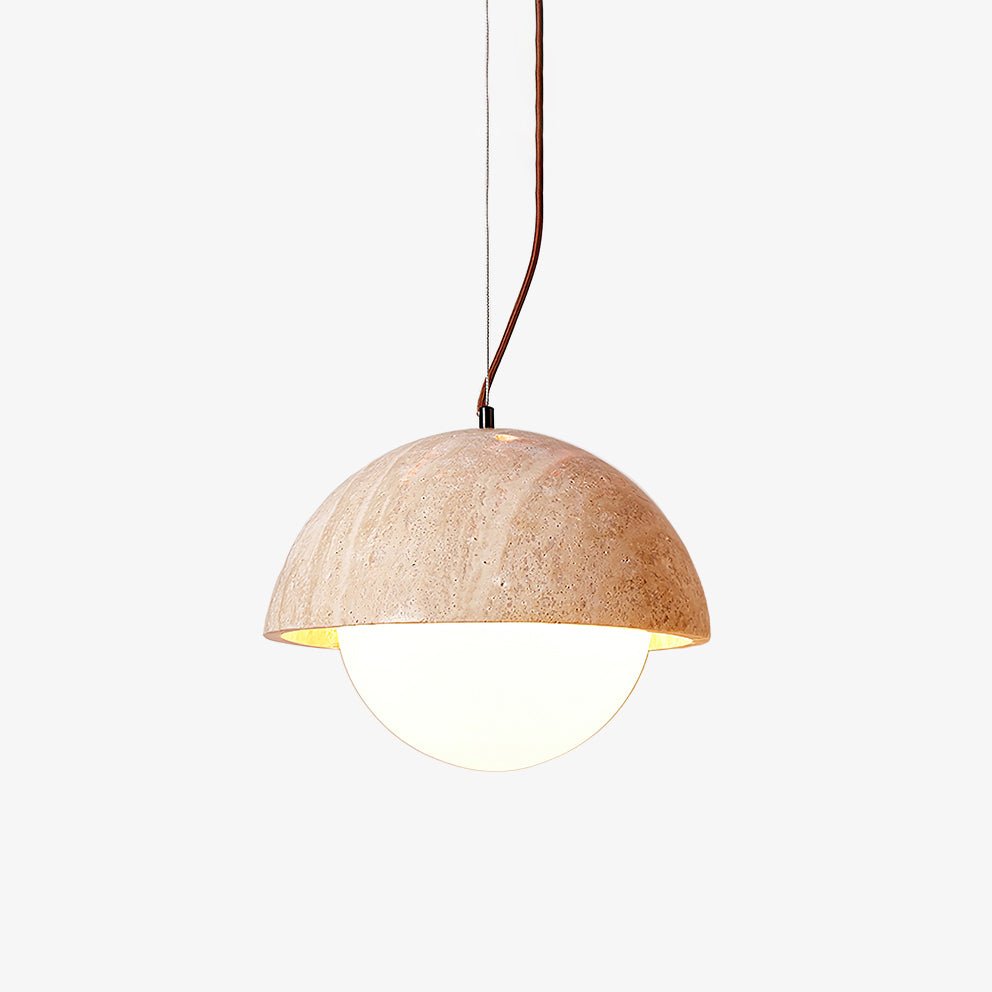 Avdoraris Dome-Shaped Travertine Pendant Light - Letslighting